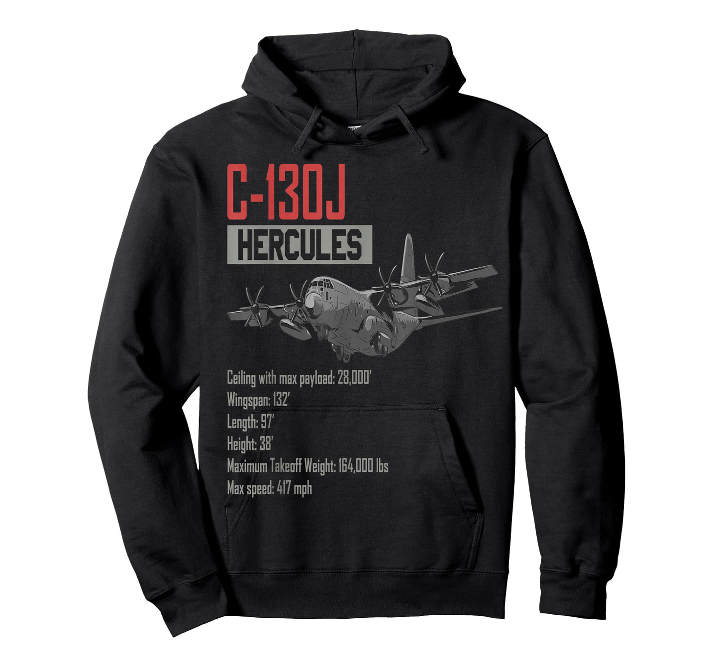 American C-130J Super Hercules military transport aircraft T-Shirt