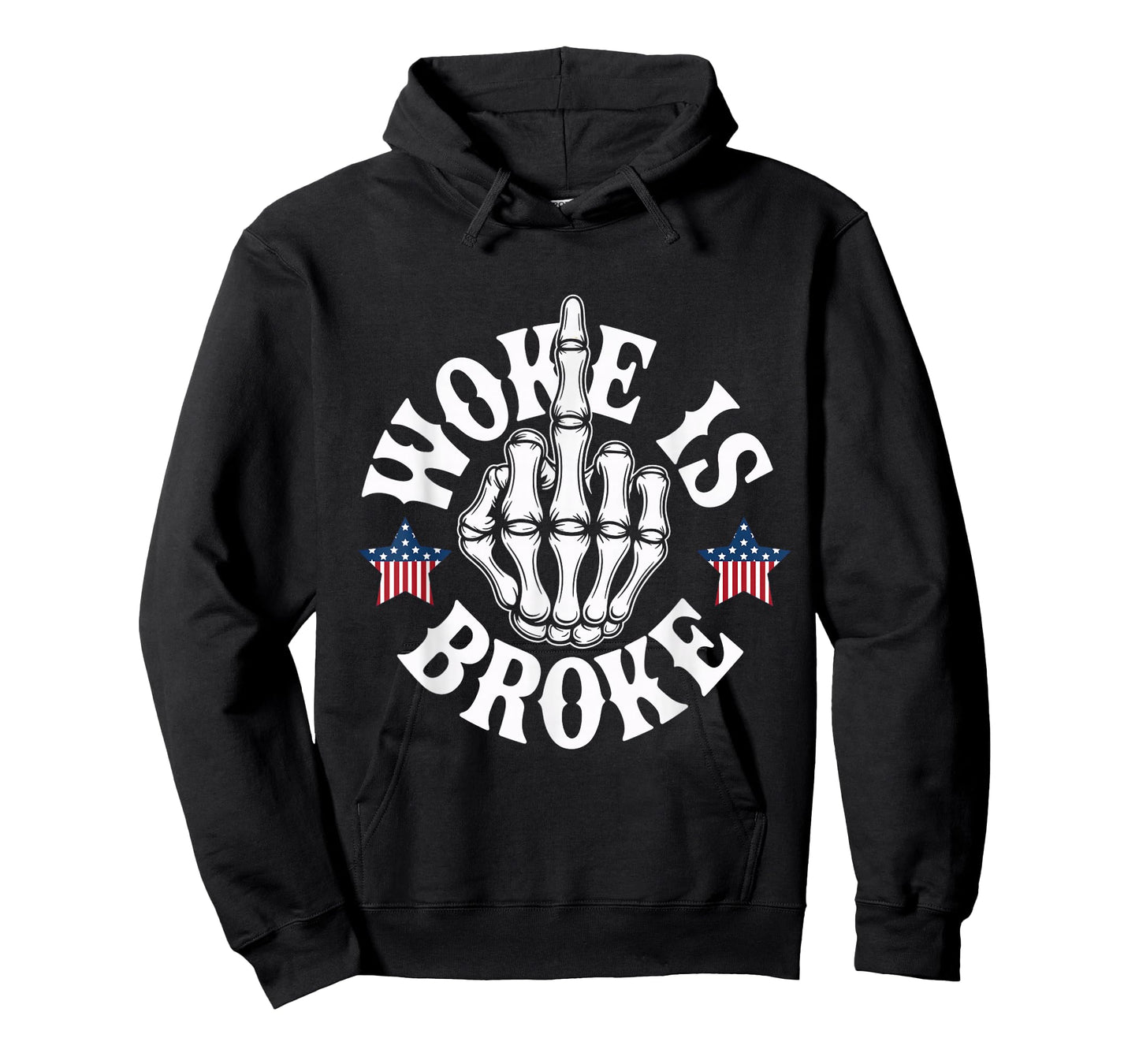 Woke is Broke Anti-Woke Funny Conservative Patriotic Slogan T-Shirt