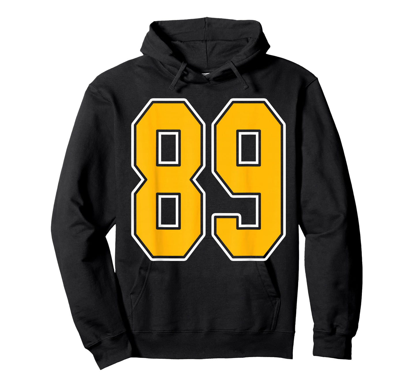 Gold and White Sports Number 89 Jersey Uniform Player T-Shirt