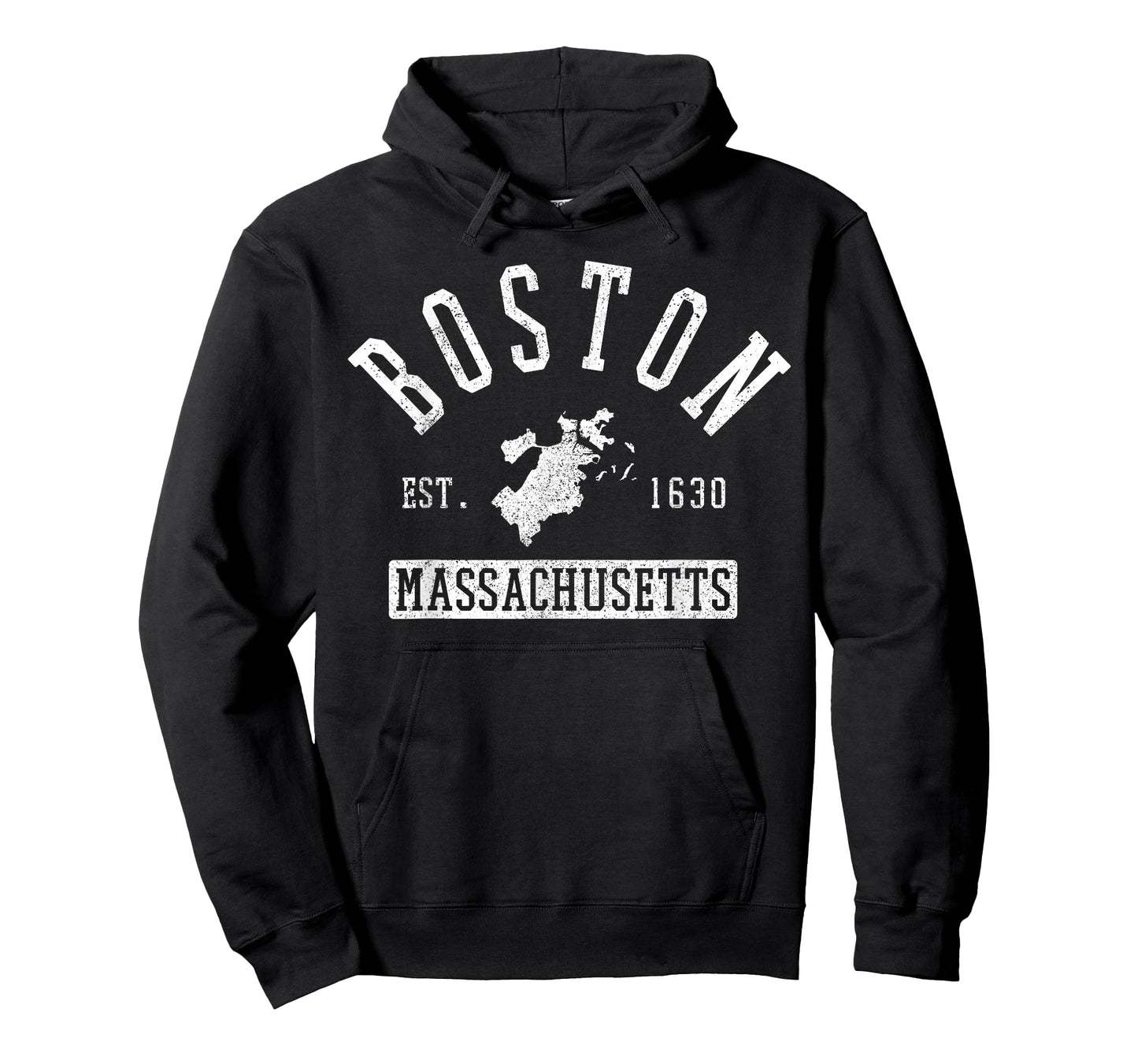 Boston Massachusetts Est. 1630 City Map Souvenir T-Shirt