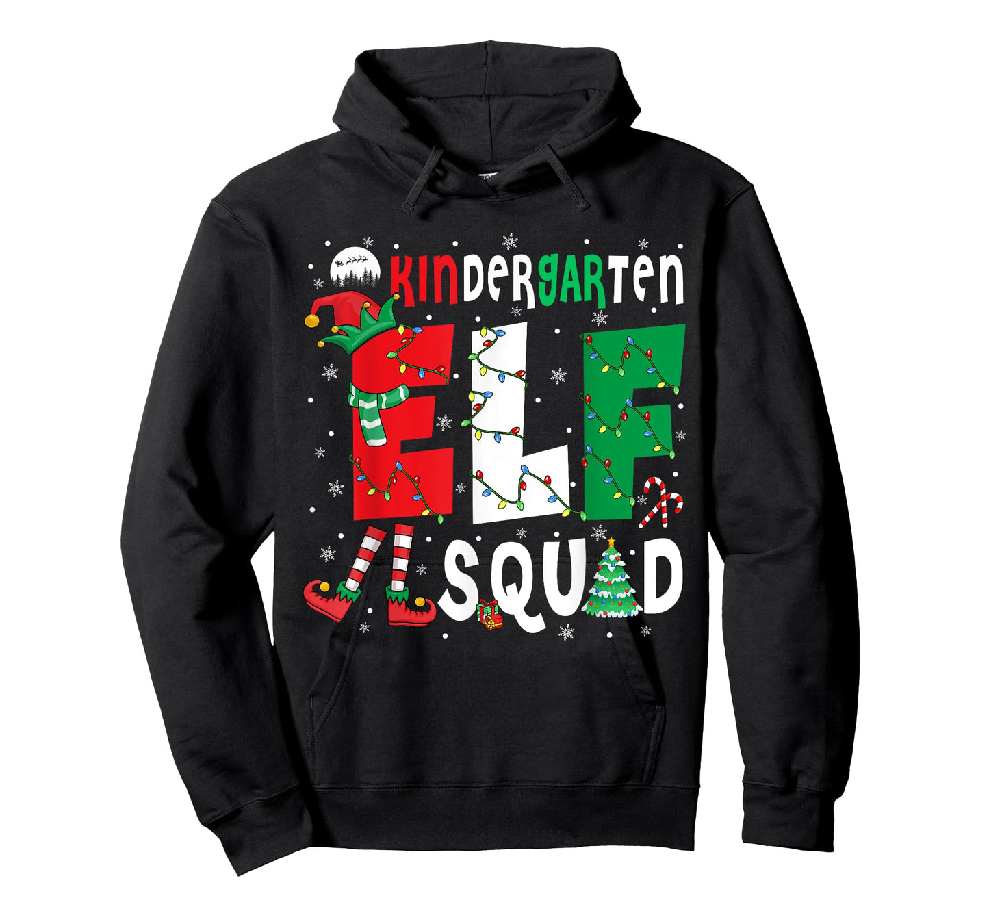 Kindergarten Elf Squad Christmas Elf Costume Student Teacher Men Women Kids T-Shirt