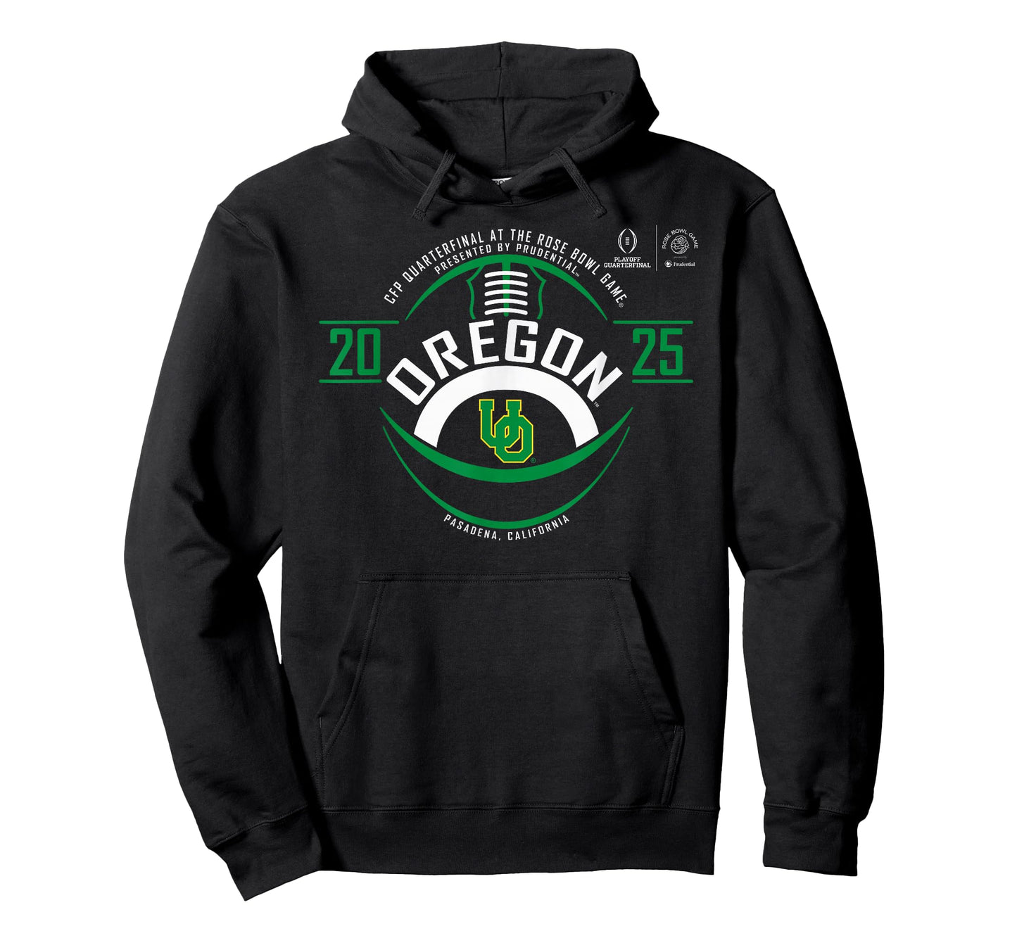 Oregon Ducks Rose Bowl CFP 2024-2025 Football Black T-Shirt