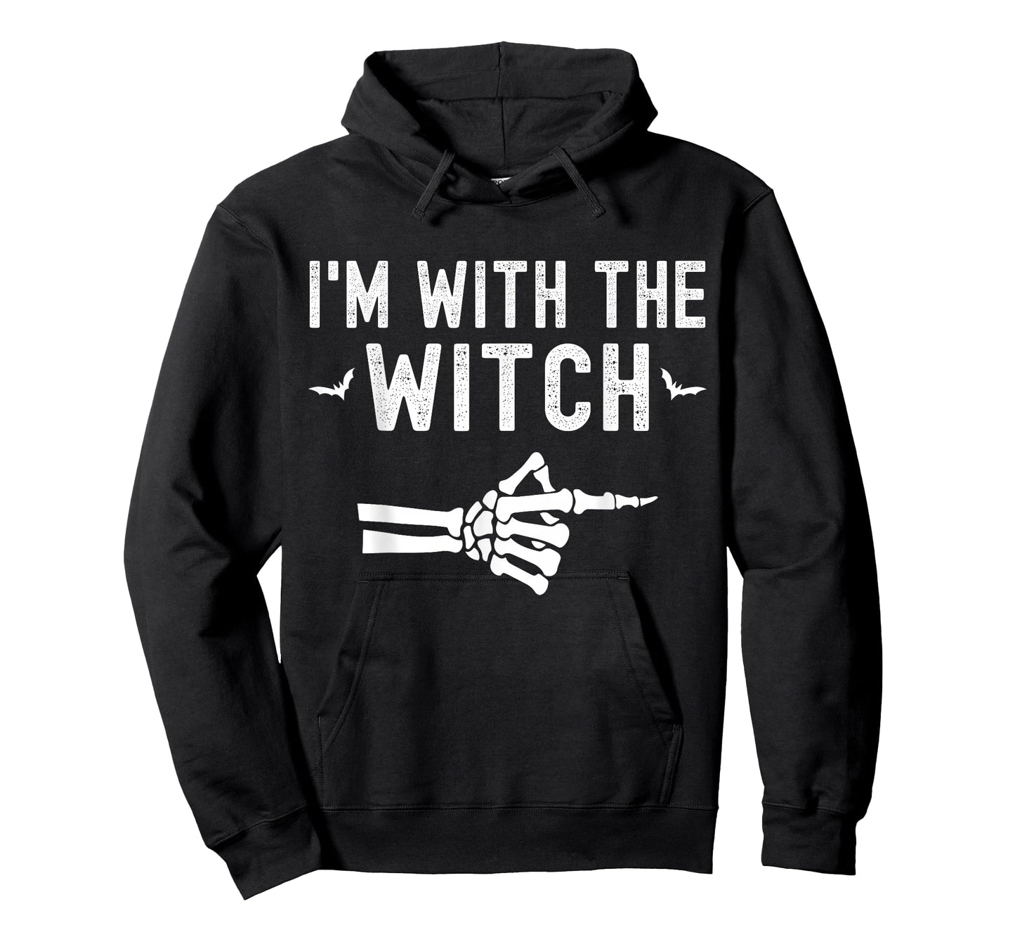 I'm With The Witch Funny Skeleton Halloween Matching Couple T-Shirt