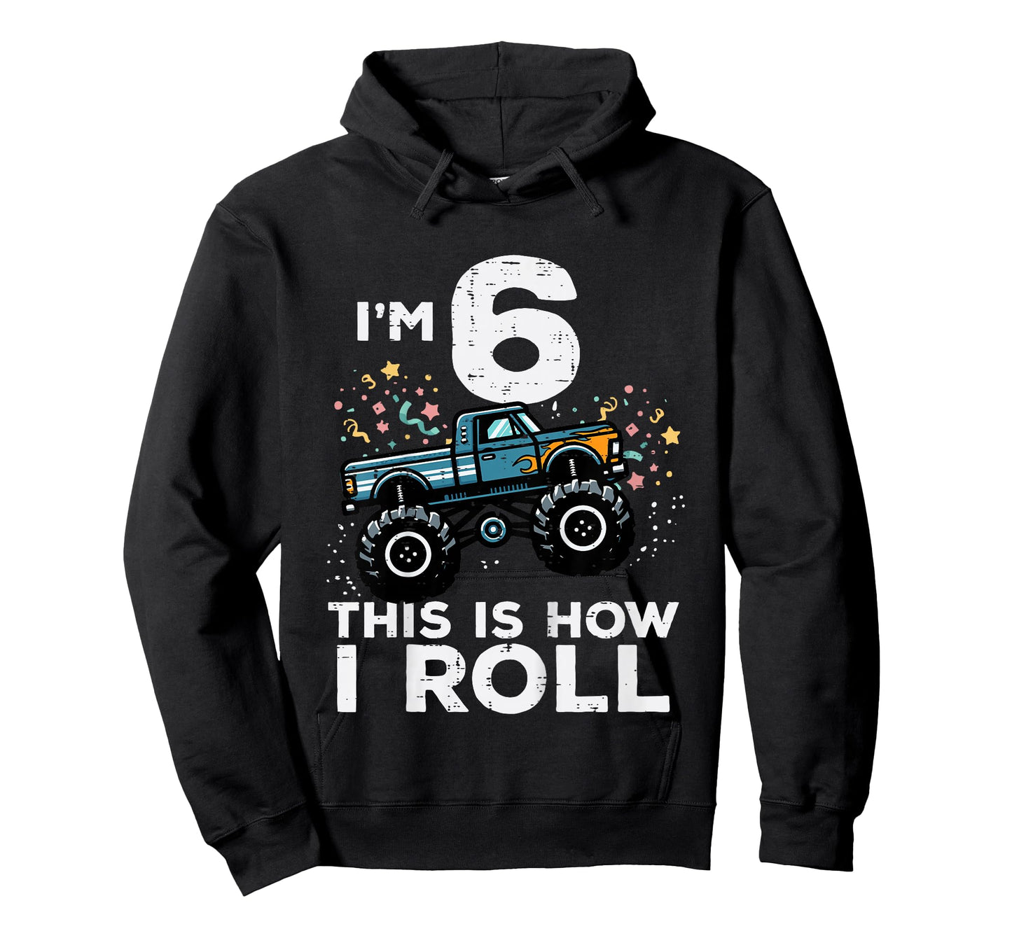 Kids Im 6 Years Old Monster Truck 6th Birthday Boys Kids T-Shirt