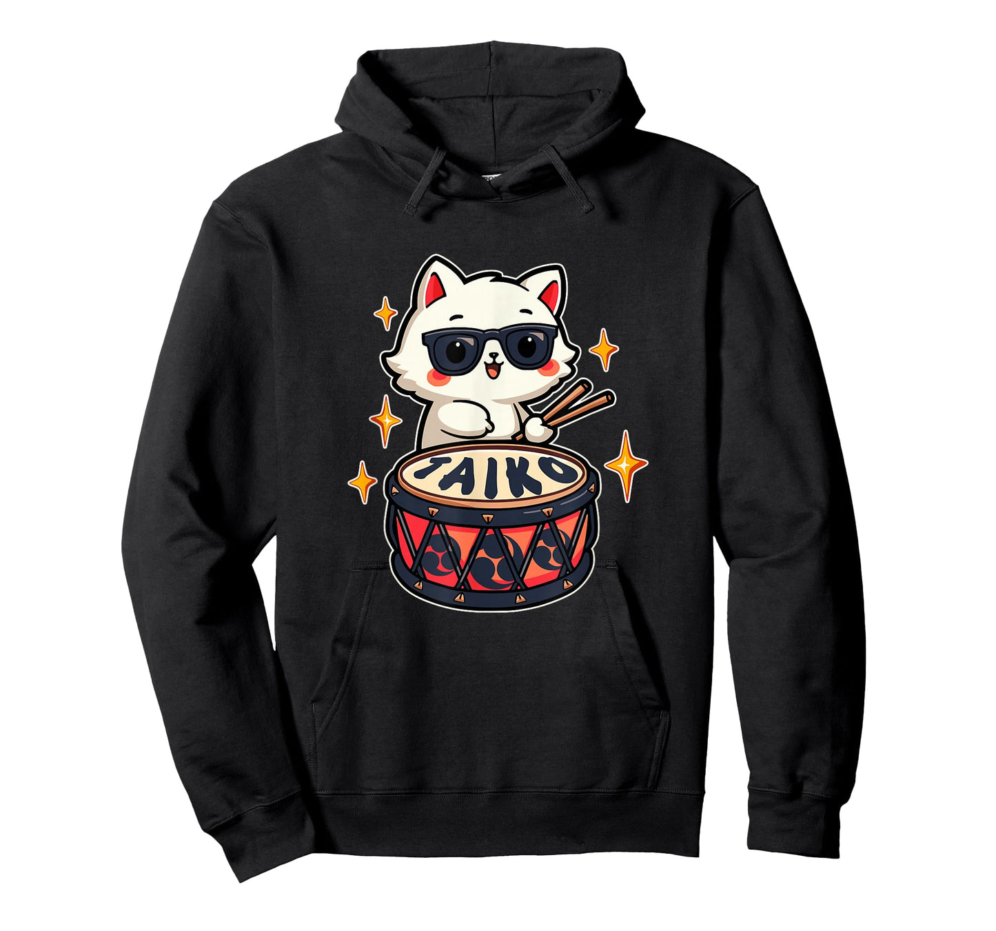 Cute Kawaii Taiko Drummer Cat T-Shirt