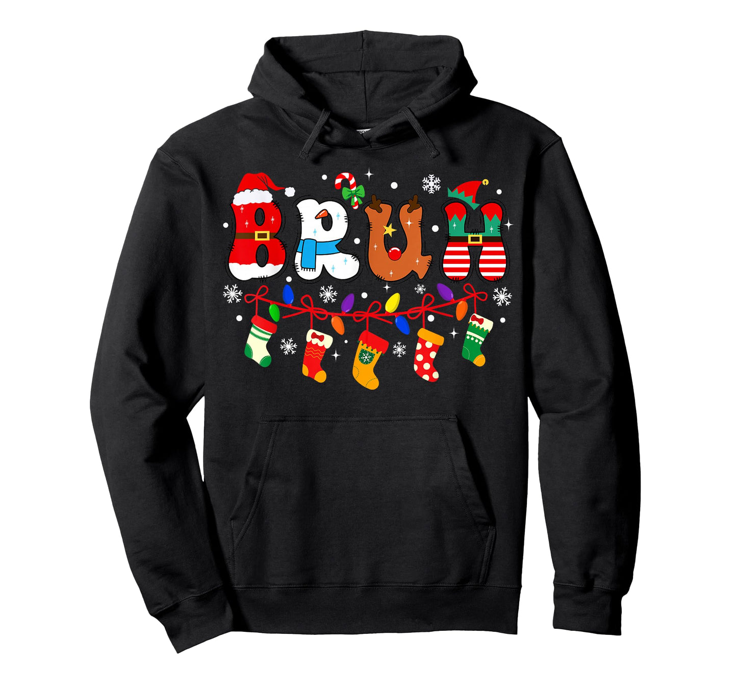 Bruh Funny Christmas Teens Boys Kids Xmas Pajamas 2025 T-Shirt