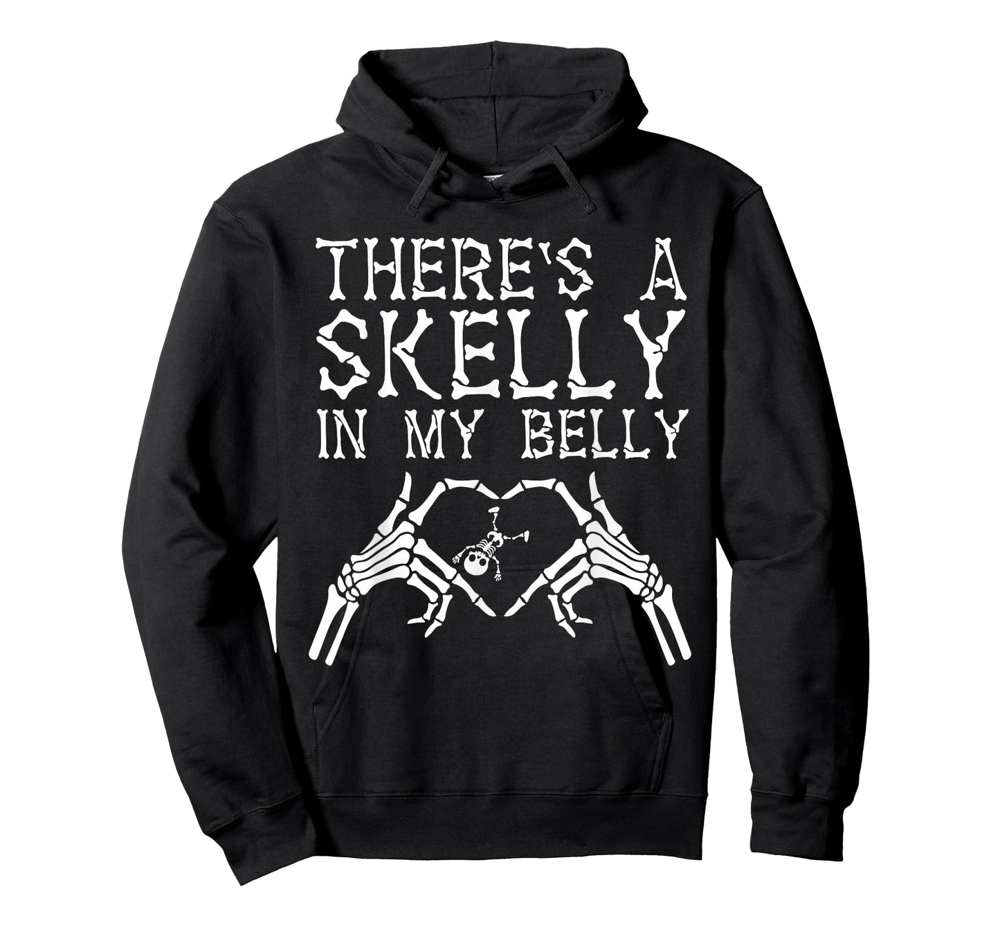 There's A Skelly in My Belly Funny Halloween Pregnancy Women T-Shirt