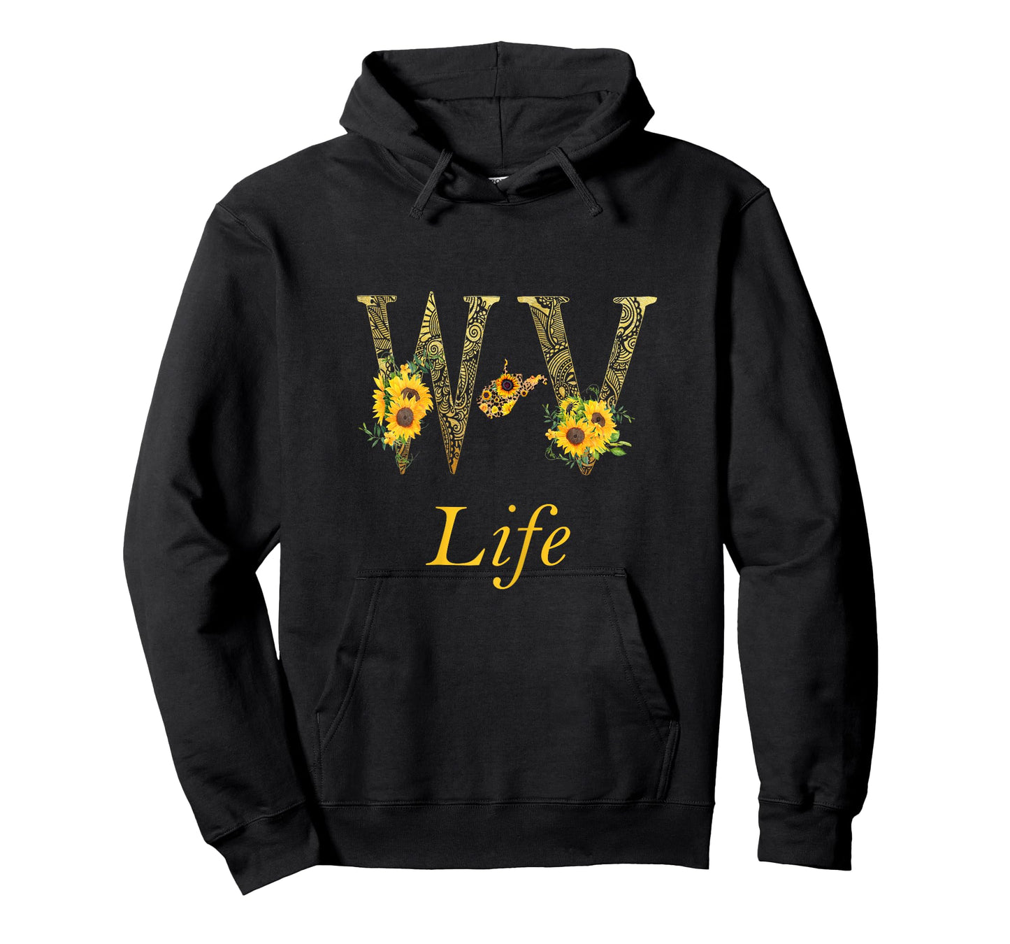 WV Home Roots Pride Sunflower Lover Proud Map West Virginia T-Shirt
