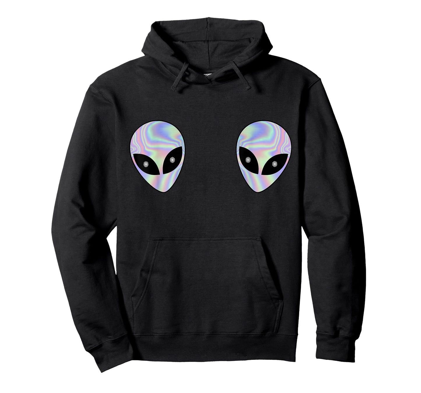 Alien Heads Boobs Shirt Colorful Rave Ufo Shirt Believe Tee T-Shirt