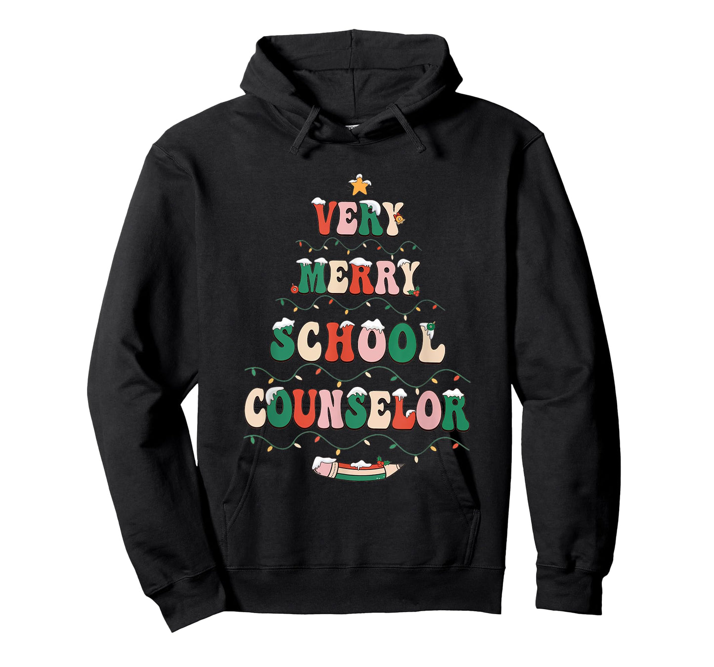 Groovy Very Merry School Counselor Christmas School Women T-Shirt