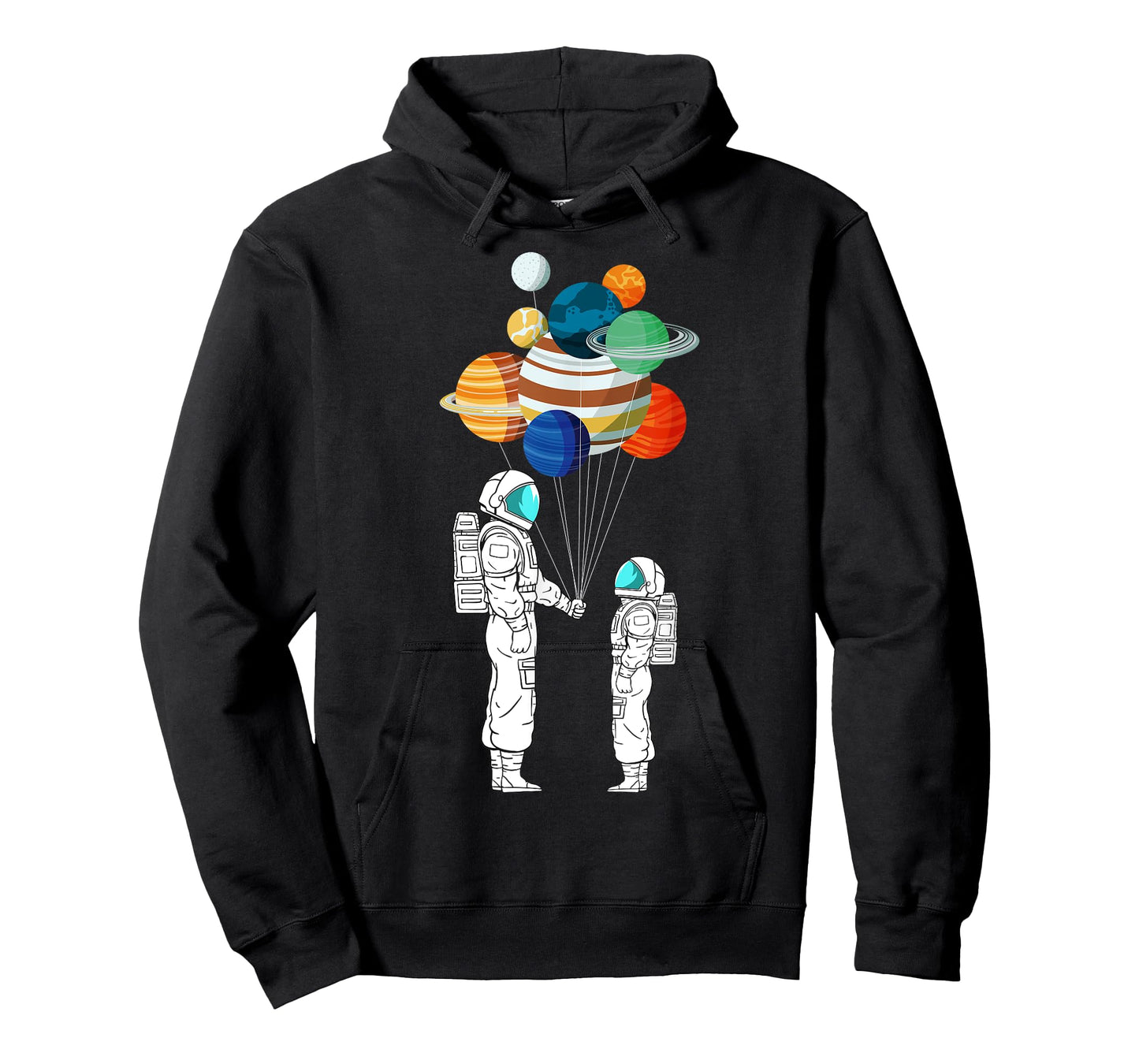 Astronaut Balloon Planets Space Moon Galaxy Stars Spaceship T-Shirt