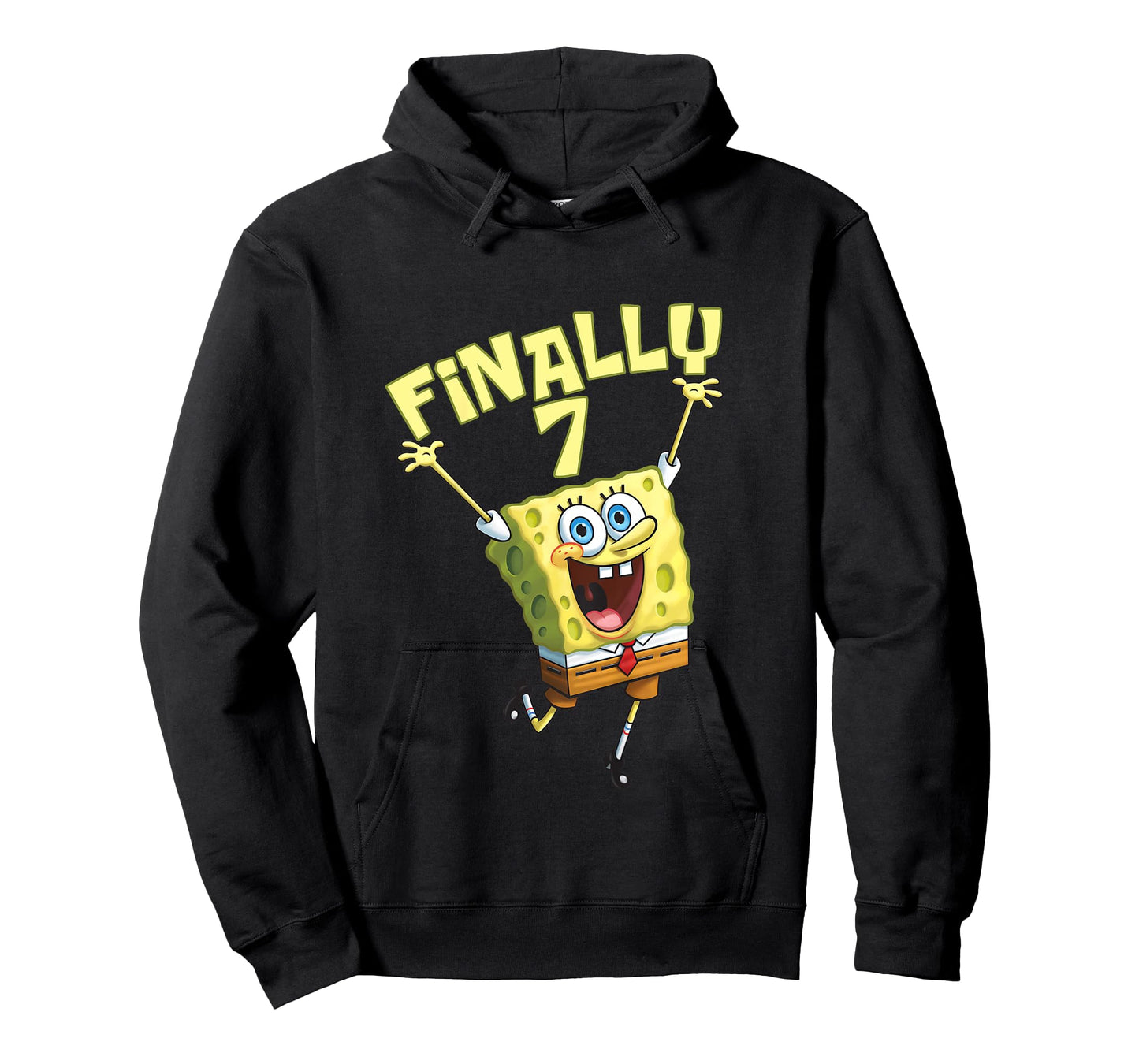 Mademark x SpongeBob SquarePants - Kids Original SpongeBob Square Pants - 7th Birthday. Finally 7. T-Shirt