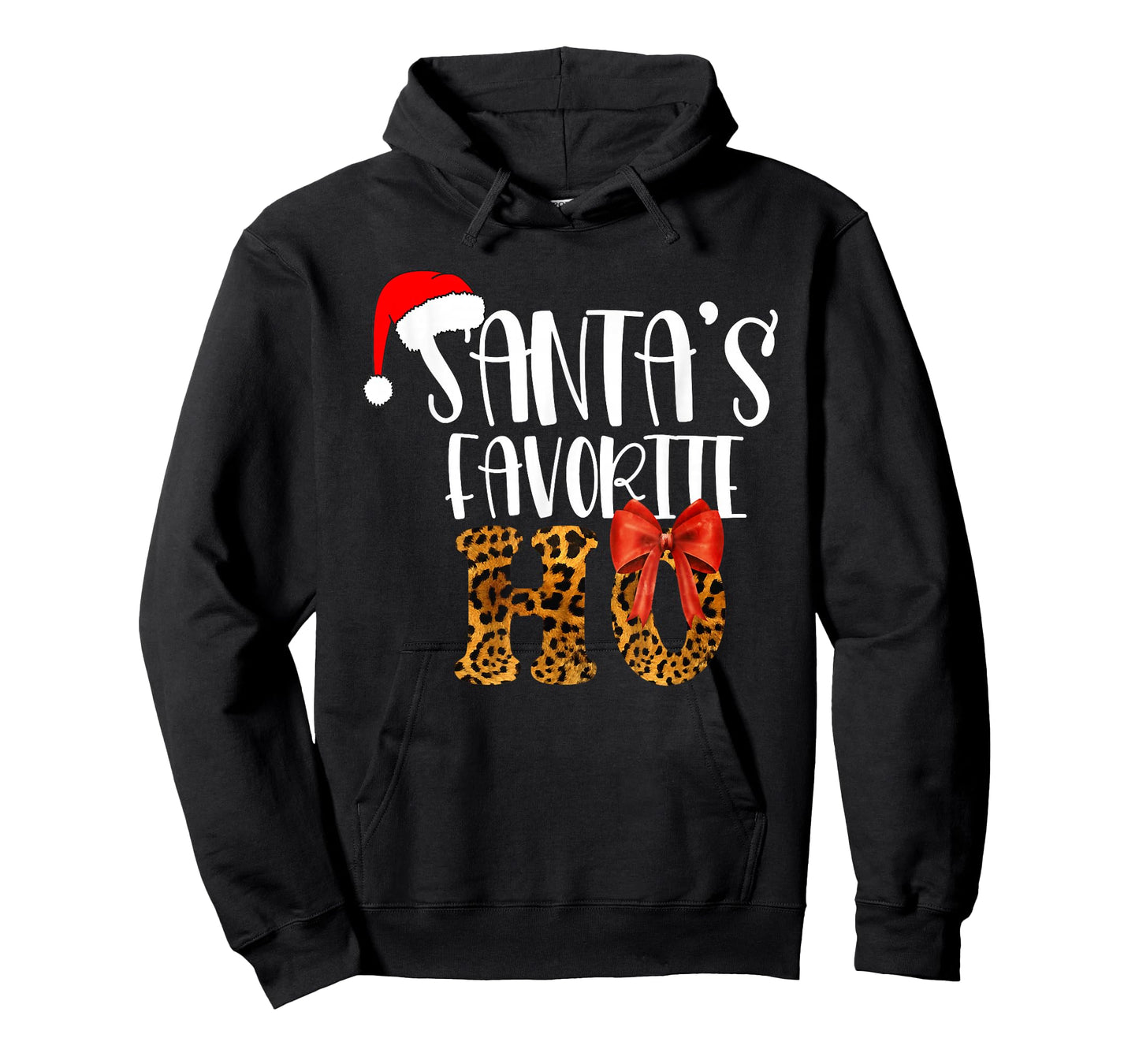 Cute Cheetah Santa's Favorite Ho Christmas Funny Naughty T-Shirt
