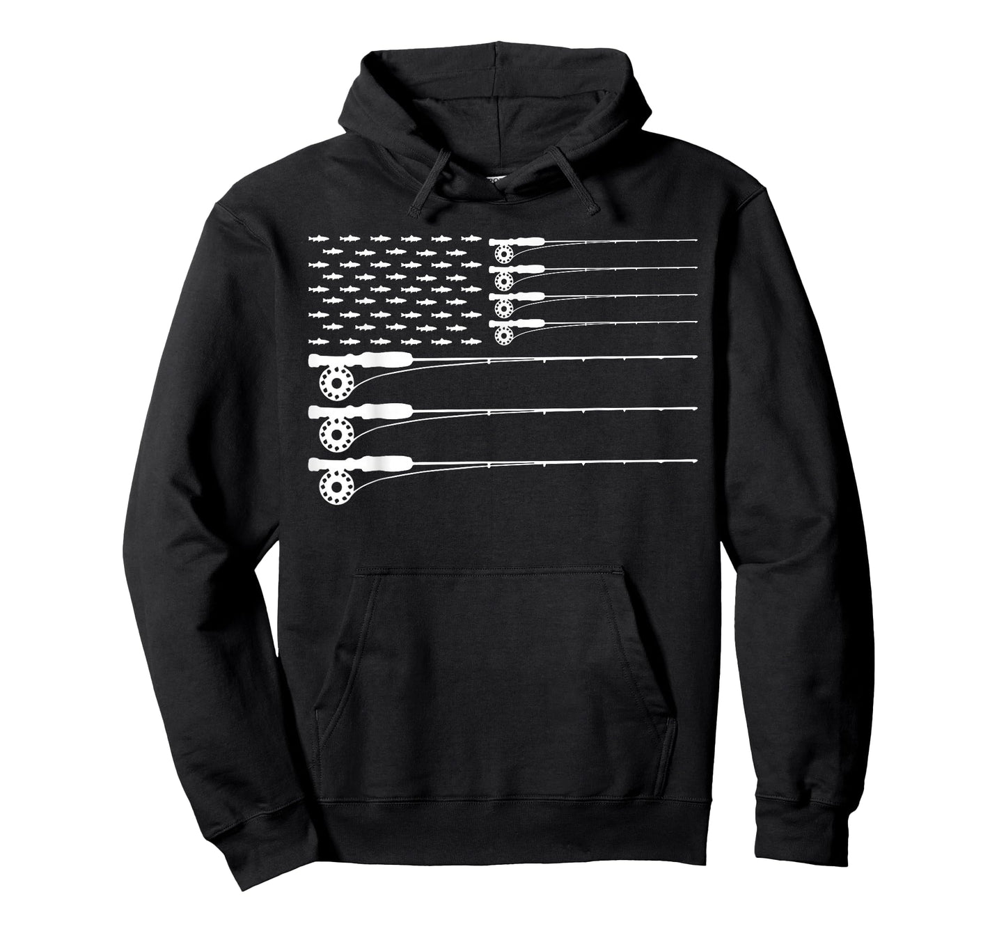 American Flag Fly Fishing Rod Trout Patriot Men T shirt Gift T-Shirt