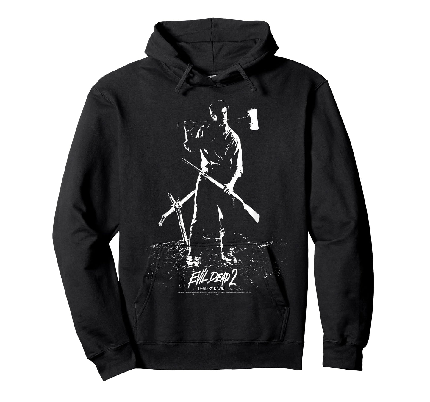 Evil Dead 2 Ash Silhouette with Weapons Horror Movie T-Shirt