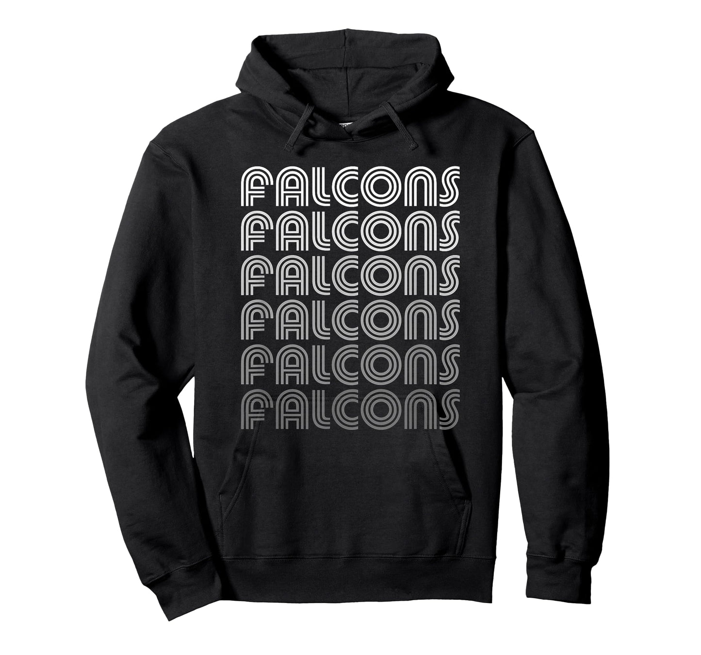 Vintage Animal Fan Vintage Falcons T-Shirt - Unisex-Adults, Unisex-Kids - Black - Small - Short Sleeve - Crew Neck - Classic Fit - Cotton, Polyester - Retro Modern - Sports - Vacation