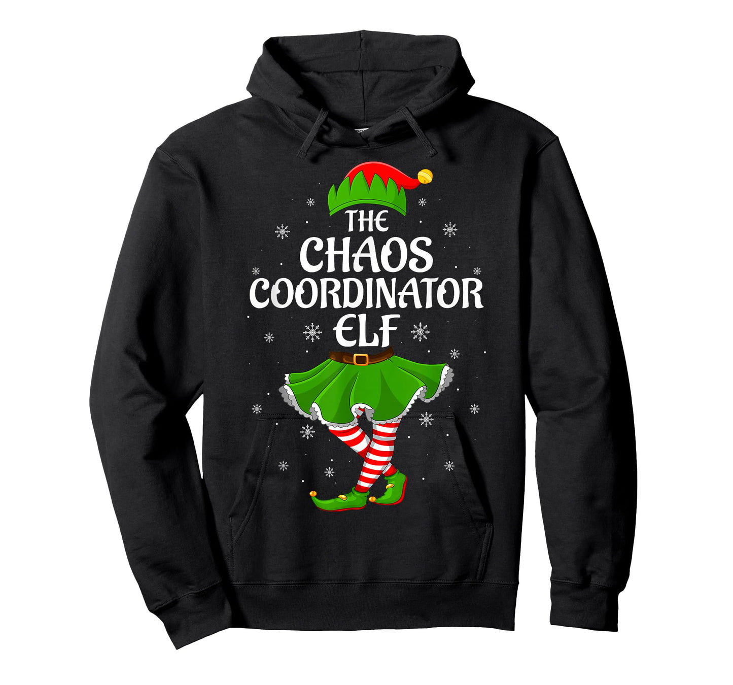 Chaos Coordinator Elf Christmas Girls Women Elf Squad Xmas T-Shirt
