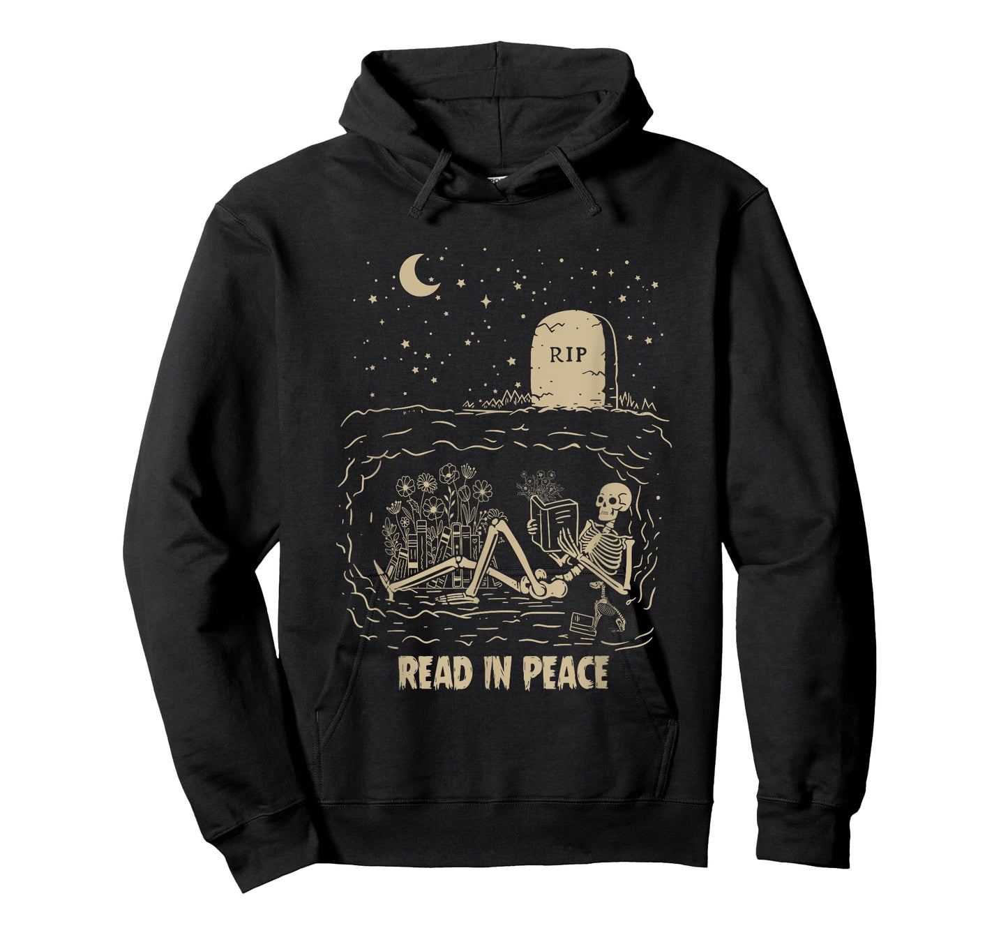 Read In Peace Skeleton Reading Books Funny Halloween T-Shirt