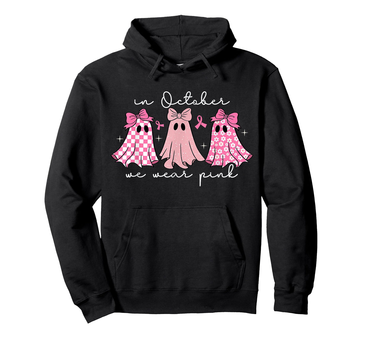 in October We Wear Pink Cute Ghost Women's Kids T-Shirt