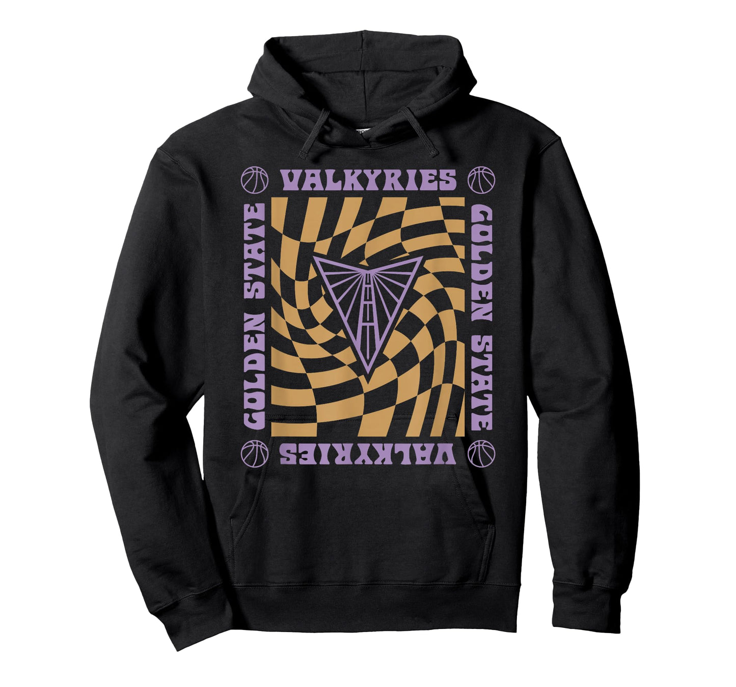 WNBA Golden State Valkyries Retro Wavy Checkerboard T-Shirt
