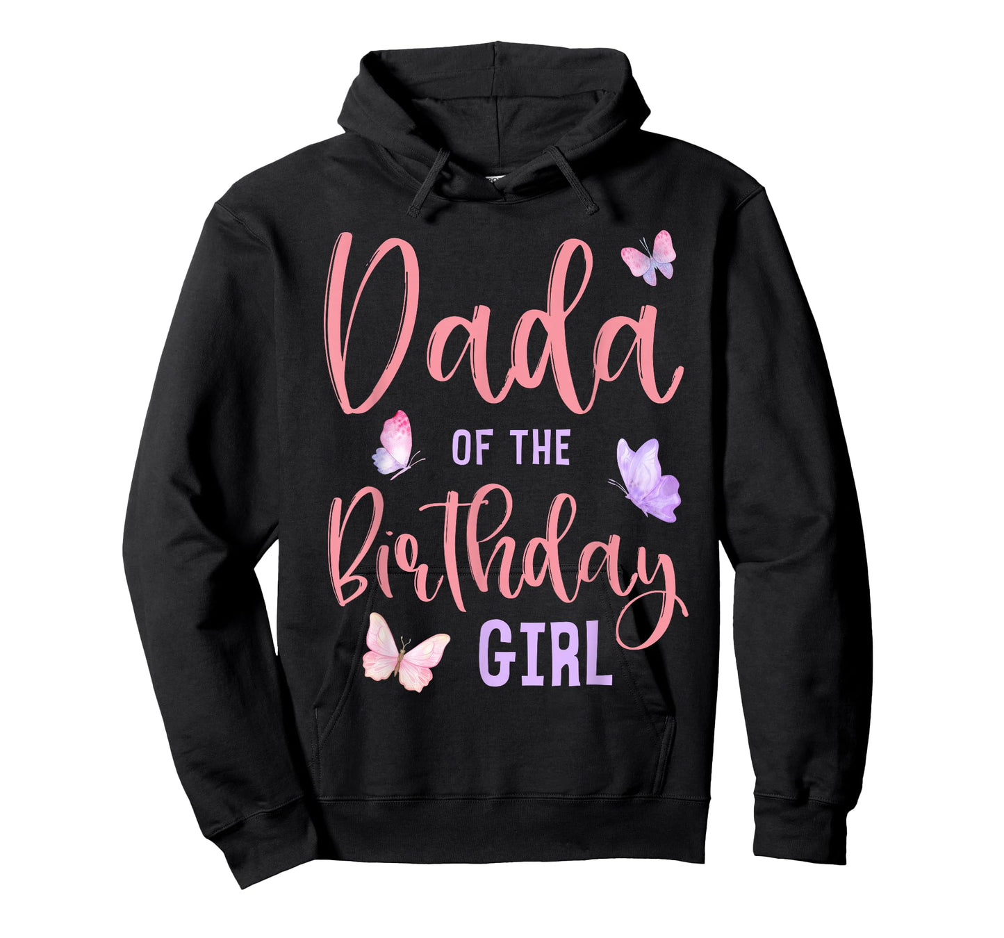Dada of The Birthday Girl Butterfly Party Matching Family T-Shirt