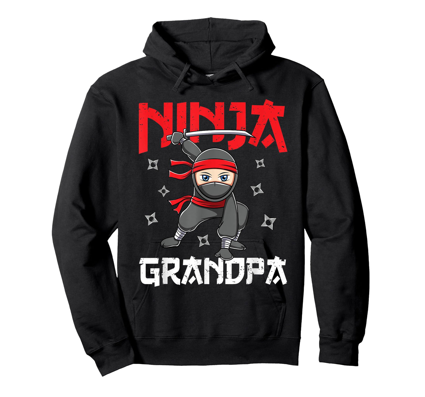 Mens Ninja Grandpa Family Matching Ninja Birthday Themed Party T-Shirt