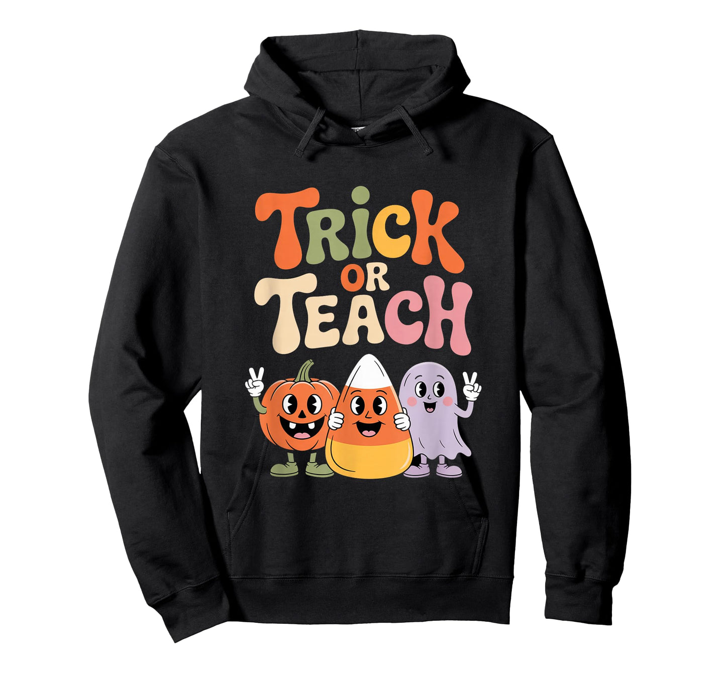 Trick or Teach Candy Corn and Pumpkin Ghosts T-Shirt