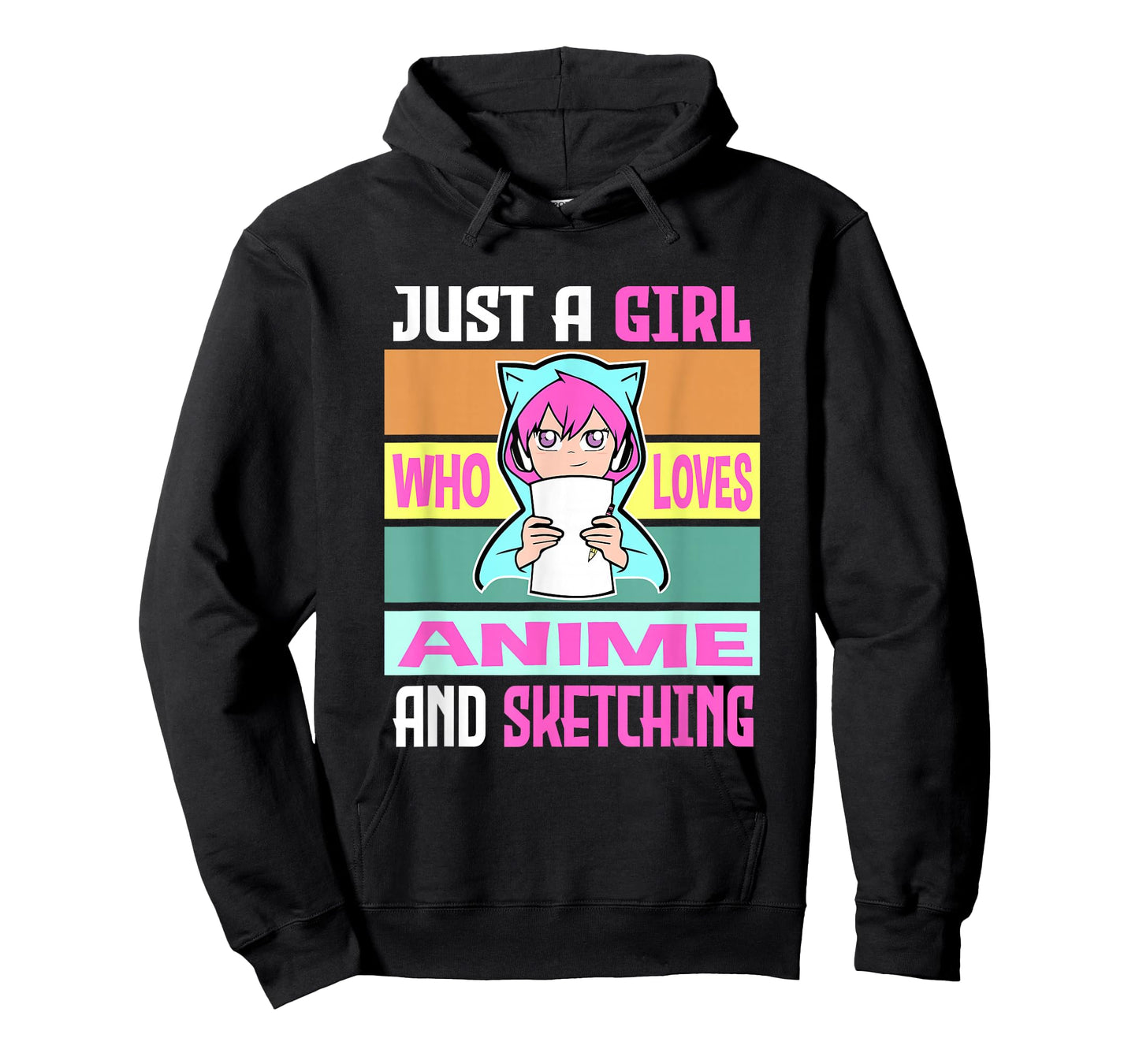 Girl Loves Anime and Sketching Anime Merch Anime Lover Gifts T-Shirt