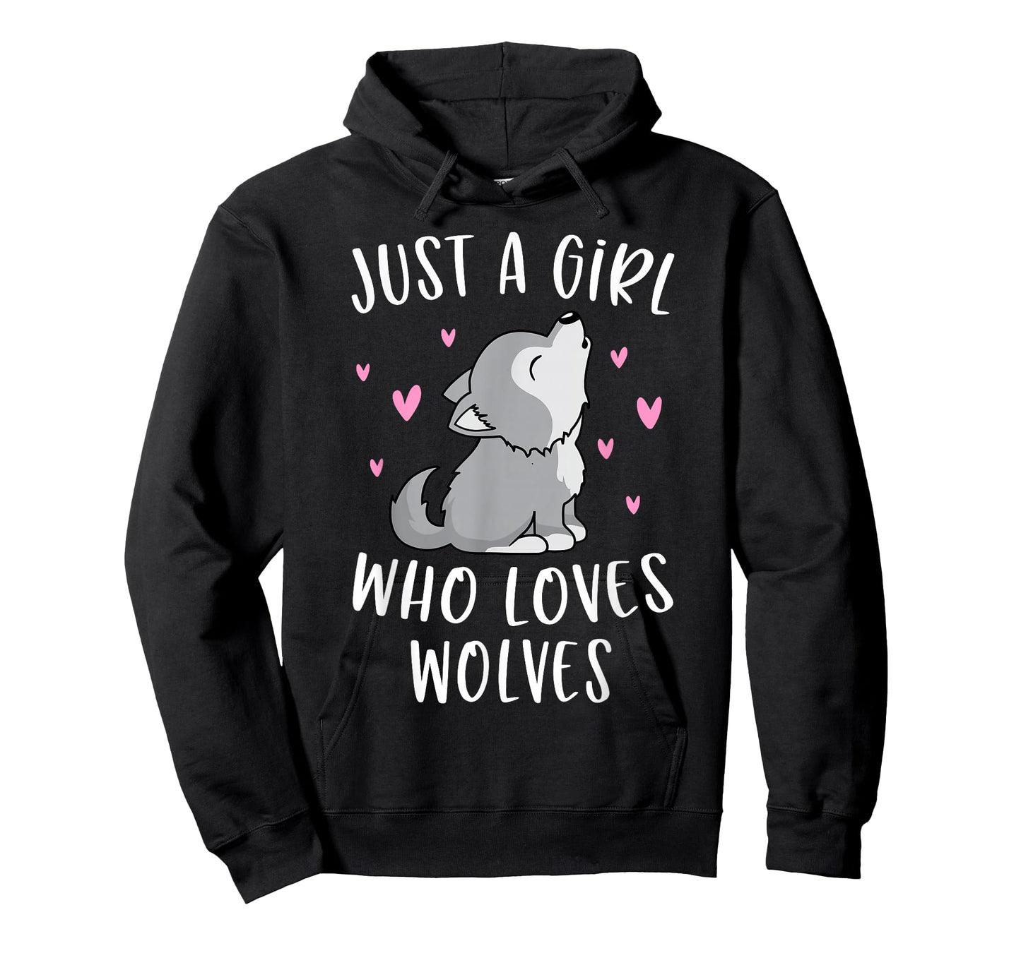 Cute Wolf Shirt For Girls Just A Girl Who Loves Wolves T-Shirt