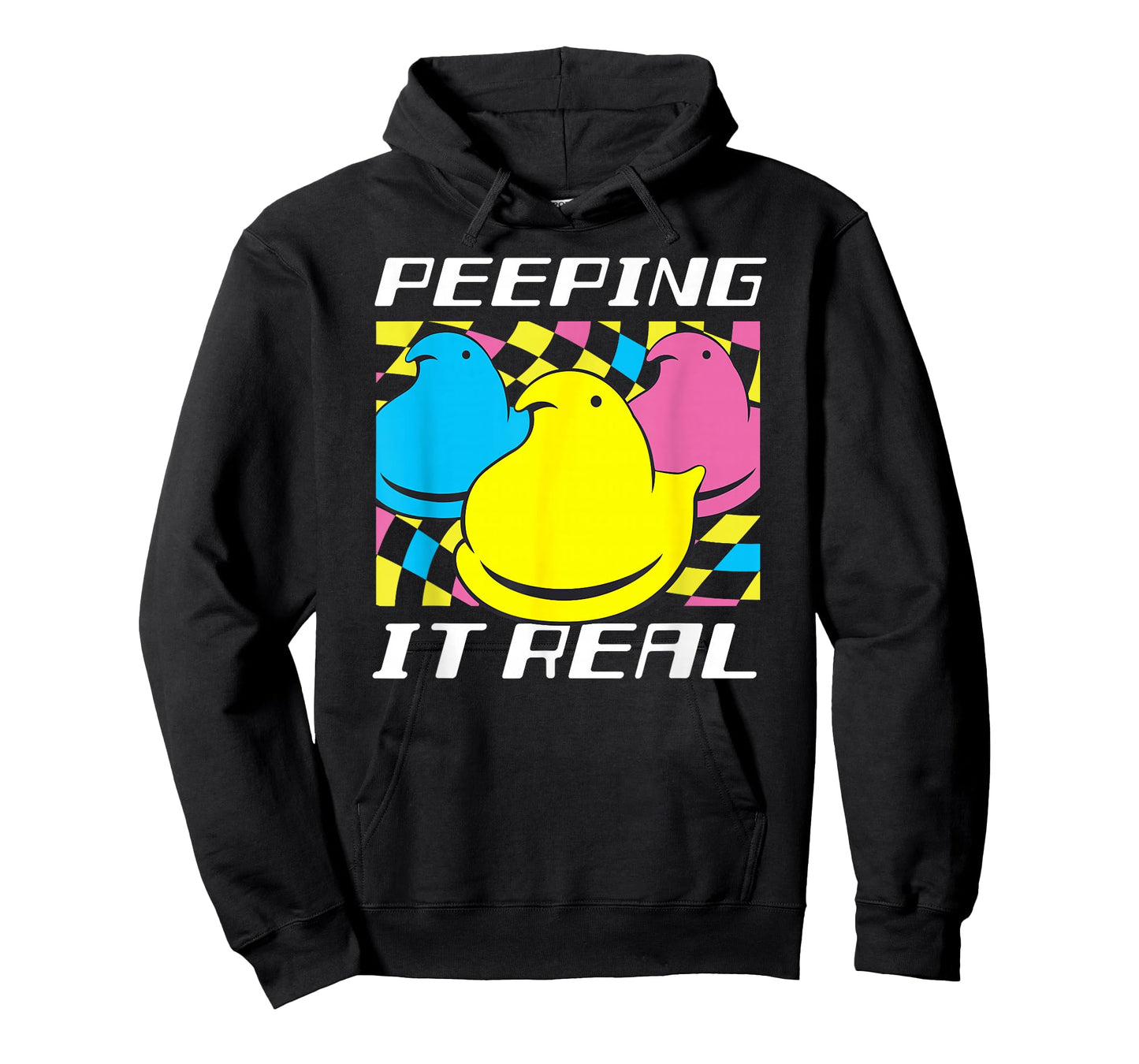 Peeps Easter Peeping It Real Retro Style Chicks T-Shirt
