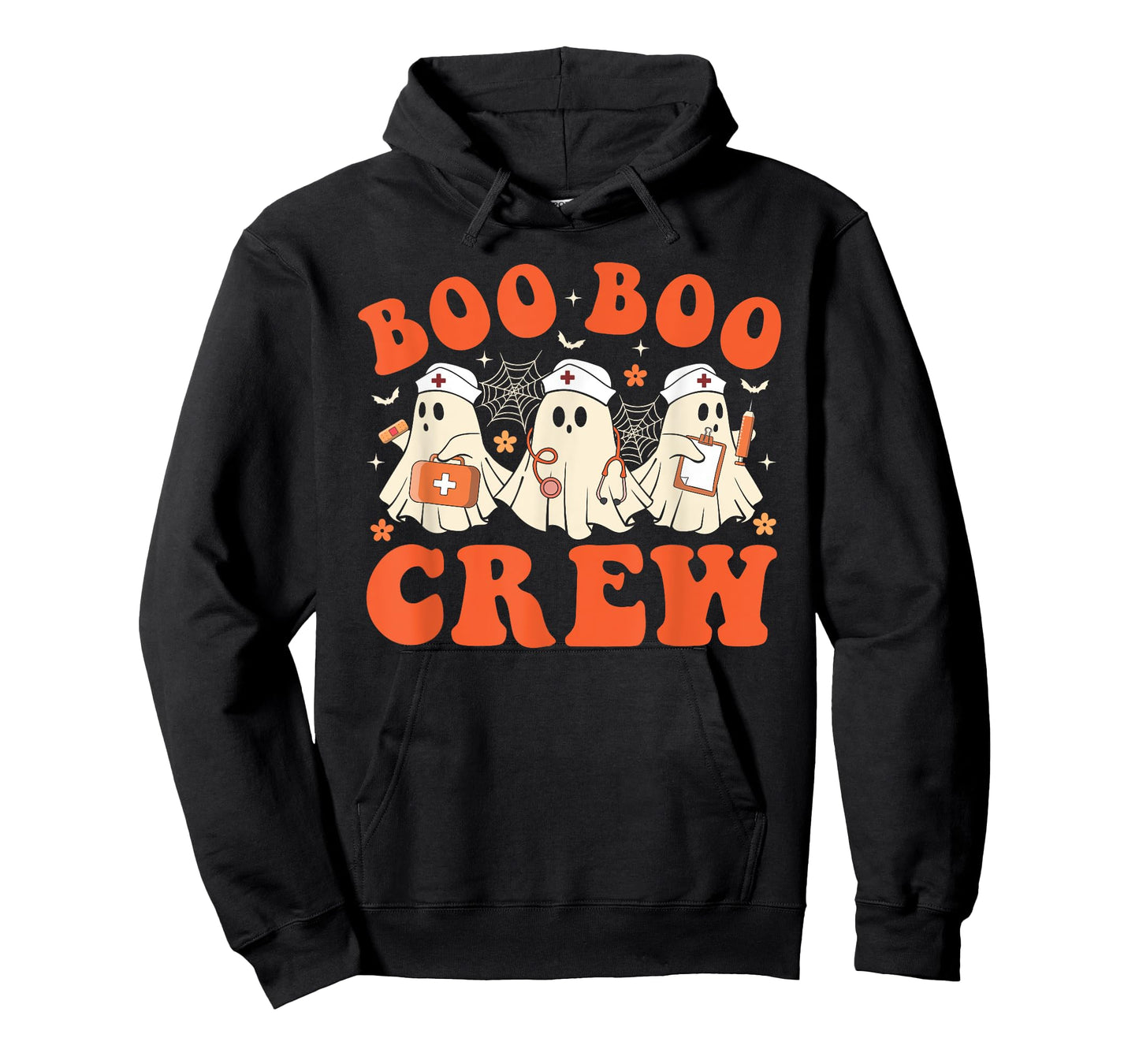 Boo Boo Crew Nurse Ghost Scrub Top Nursing Halloween Costume T-Shirt