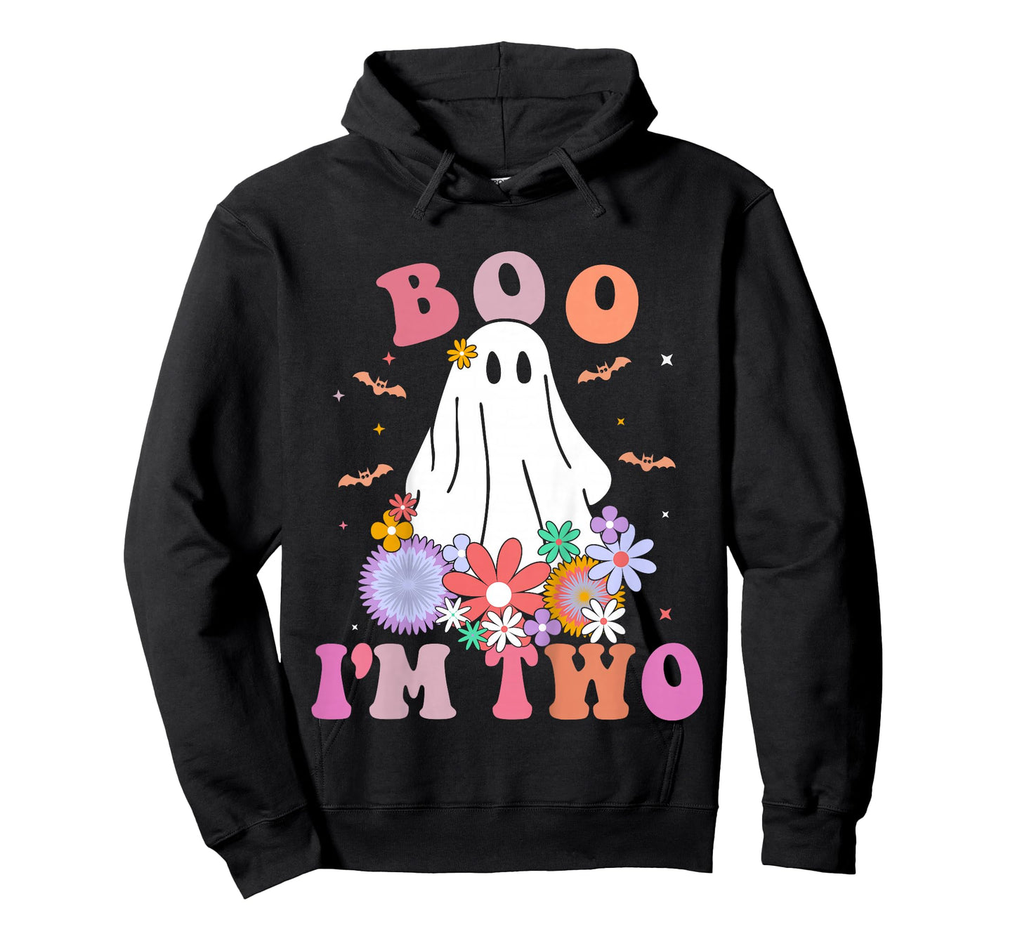 Kids Ghost Boo I'm Two Yr 2nd Birthday Kids Halloween Toddler T-Shirt