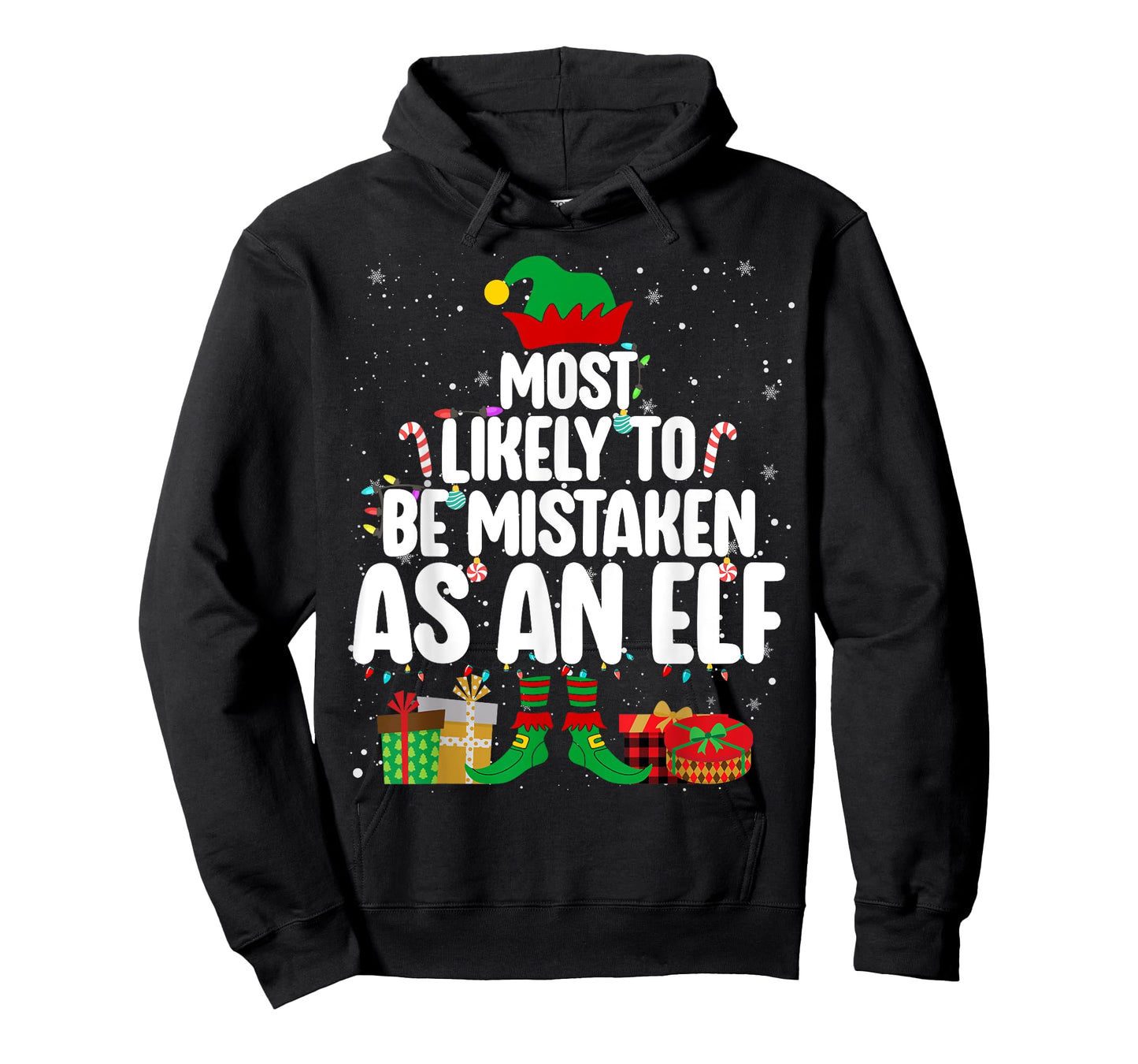 Most Likely To Be Mistaken As An Elf Family Christmas Xmas T-Shirt