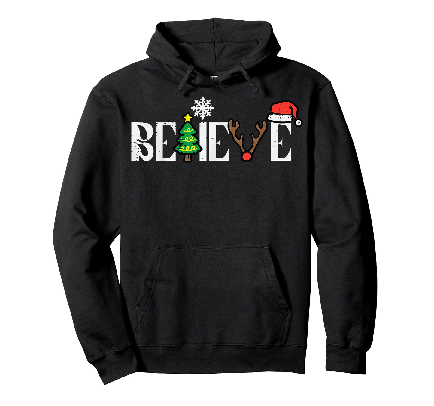 Christmas Believe Santa Xmas Boys Girls Kids Youth Men Women T-Shirt
