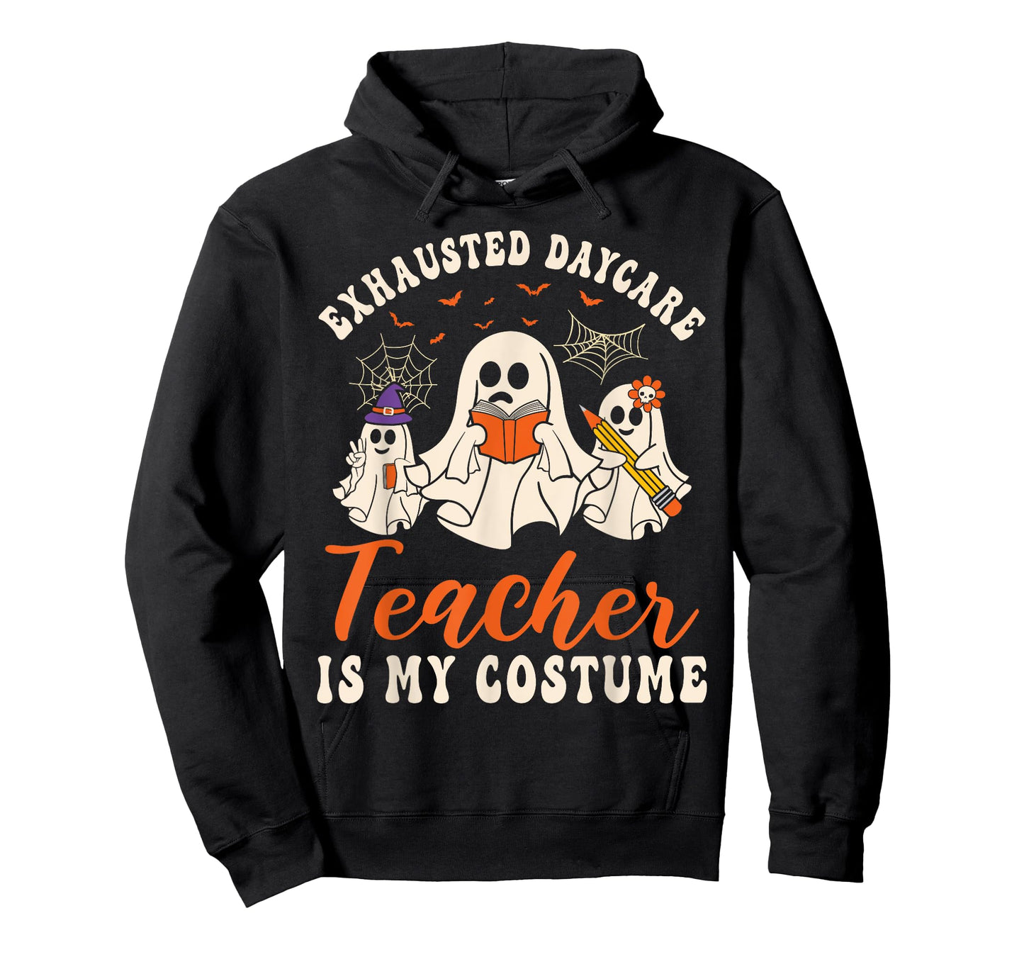 Exhausted Daycare Teacher Is My Costume Halloween Ghost Fun T-Shirt for Men Women