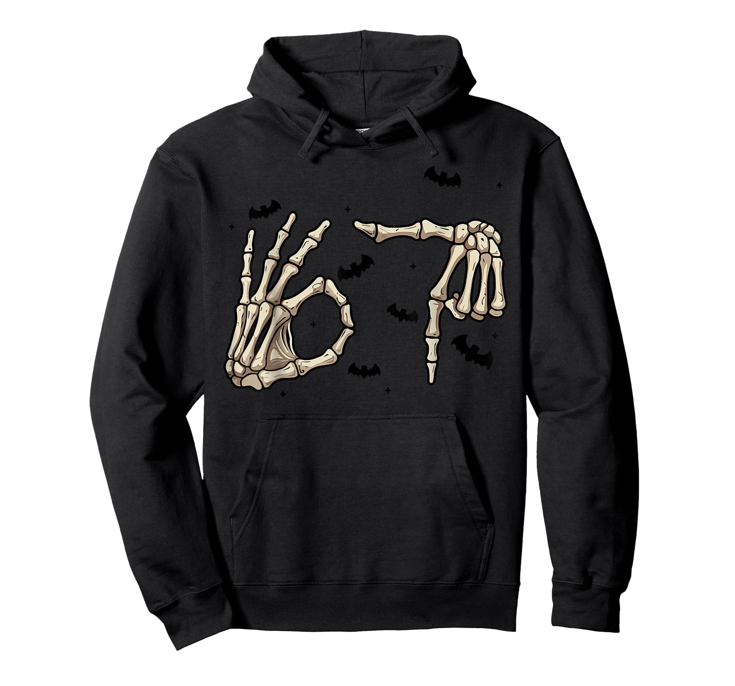 Six Seven 6 7 Meme 67 Skeleton Hand Halloween Costume T-Shirt