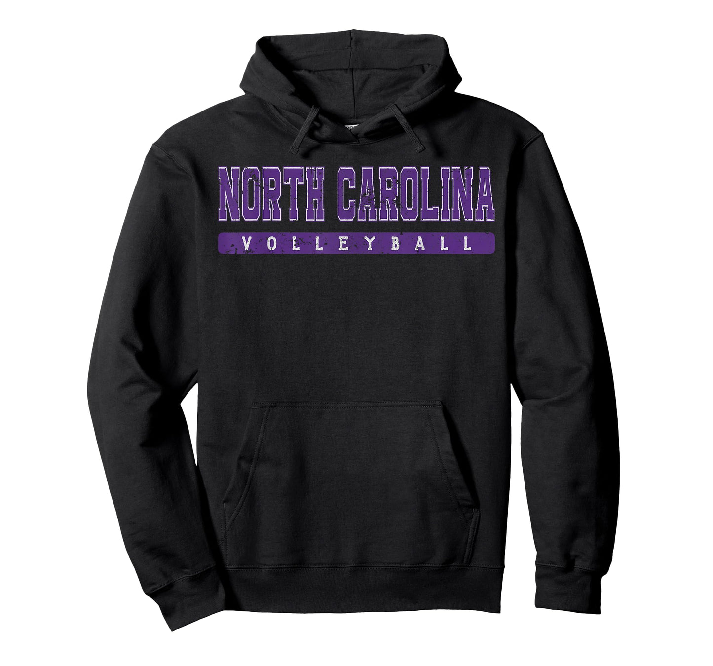 North Carolina Volleyball Purple Vintage Text T-Shirt