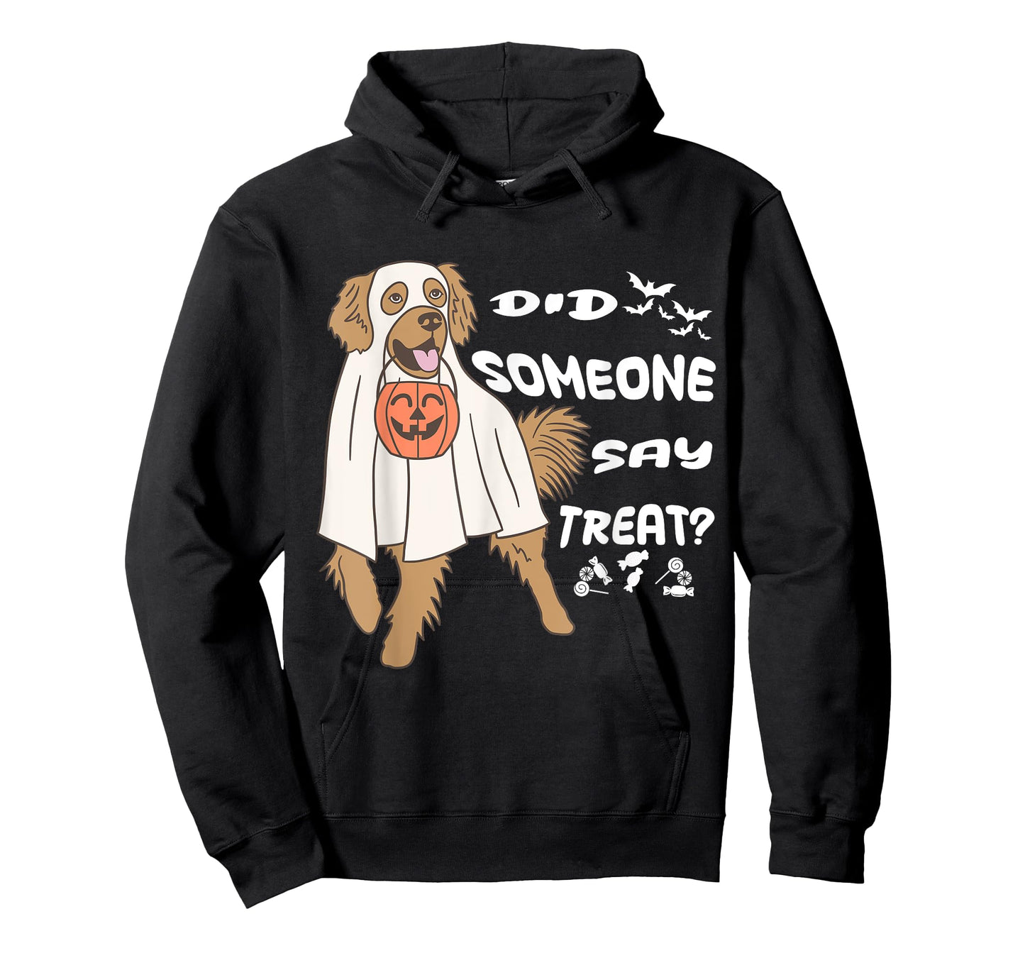 Funny Halloween Ghost Golden Retriever Did Someone Say Treat T-Shirt