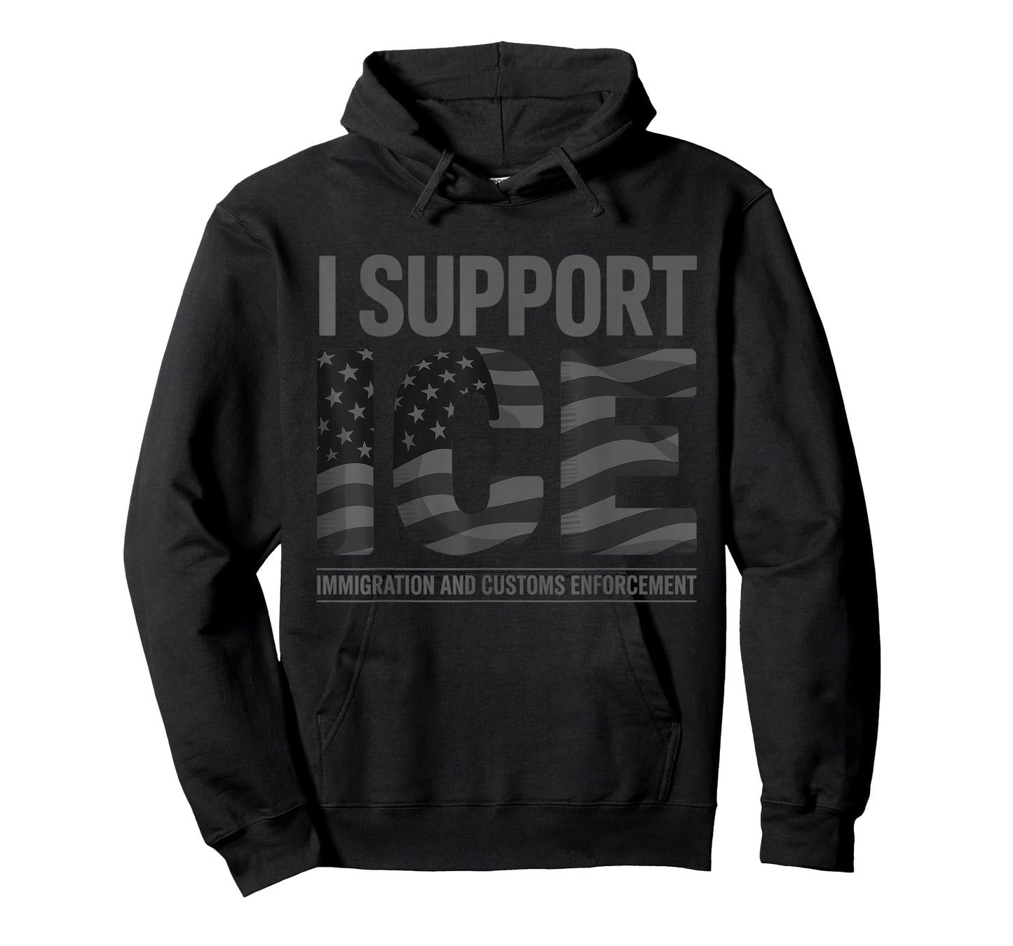 I Support ICE, Immigration Officers American Flag Vintage T-Shirt