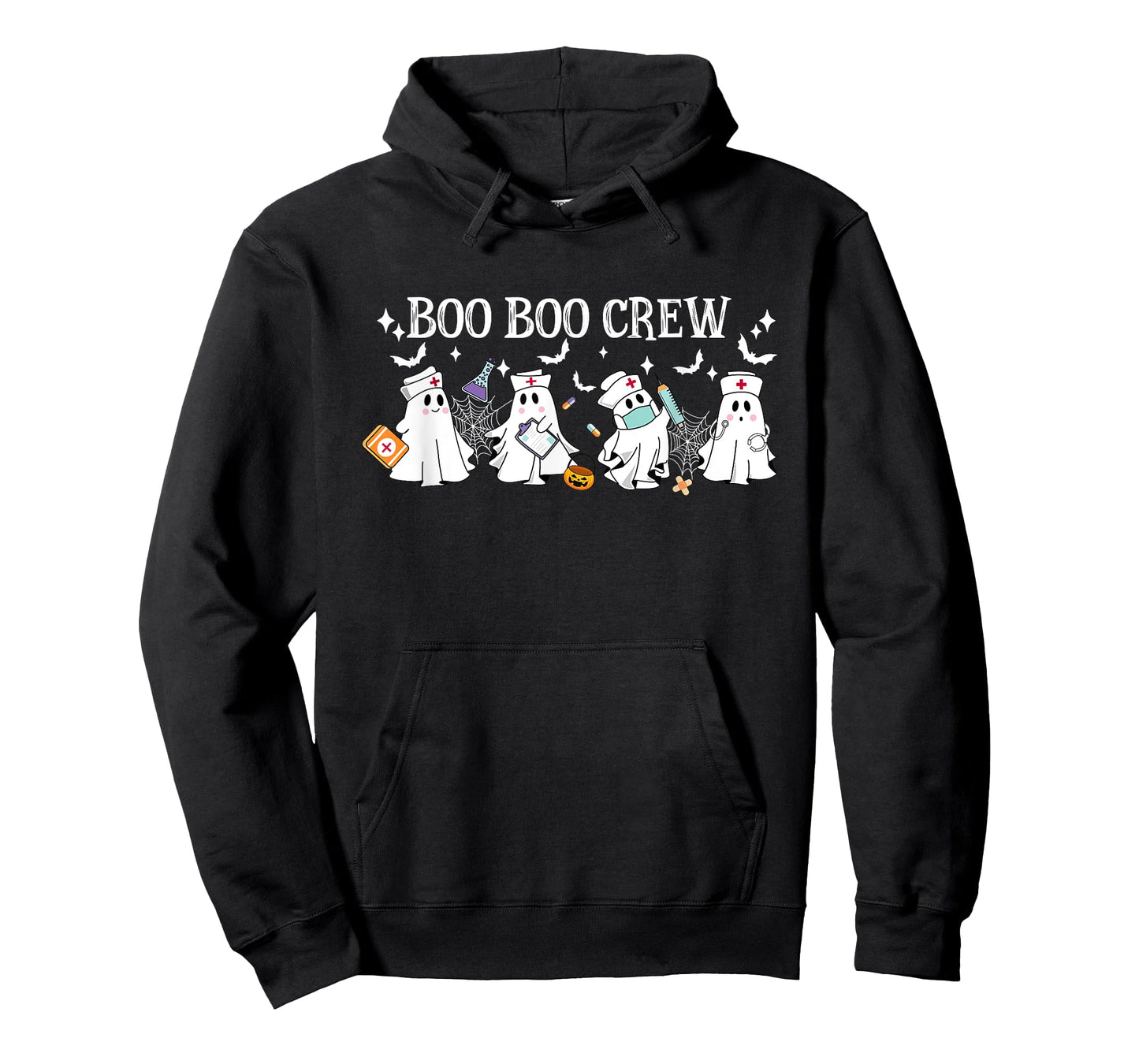 Boo Boo Crew Nurse Ghost Funny Halloween T-Shirt