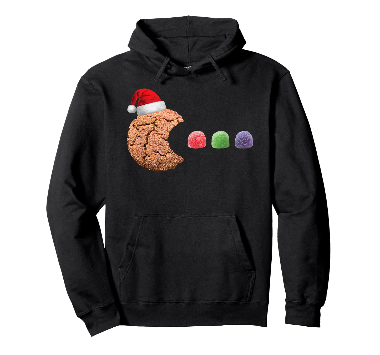 Funny 80's Retro Gamer Gingerbread Cookie Gumdrops Christmas T-Shirt