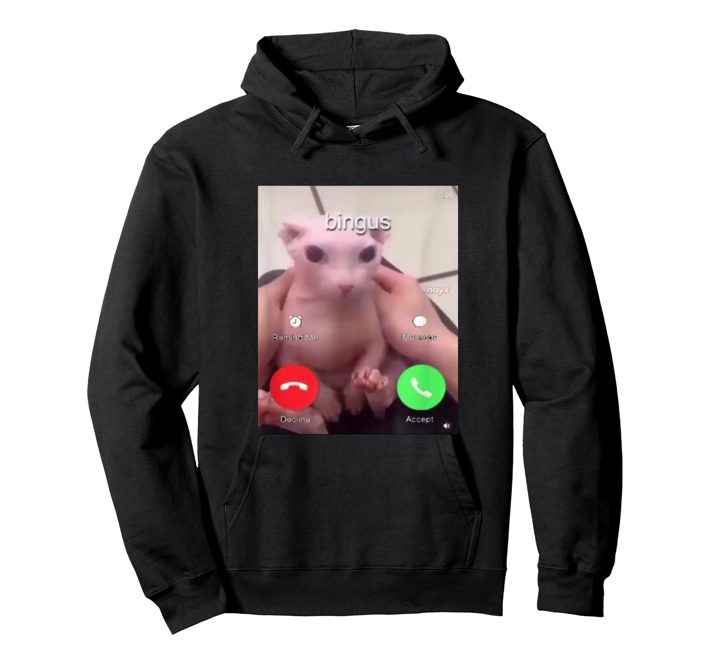 Bingus Is Calling Hairless Sphinx Cat Bingus Cat Meme T-Shirt