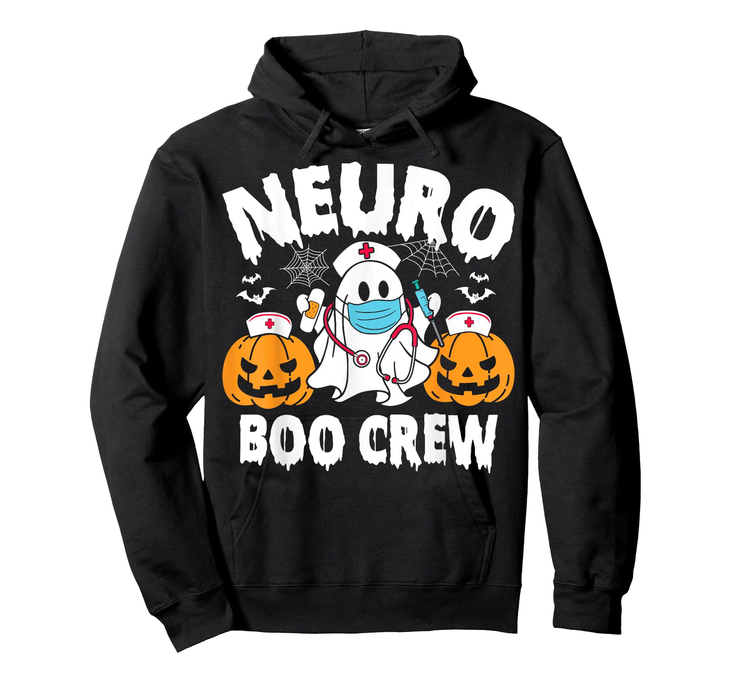 Neuro Nurse Boo Crew Retro Halloween Neurology Nurse T-Shirt