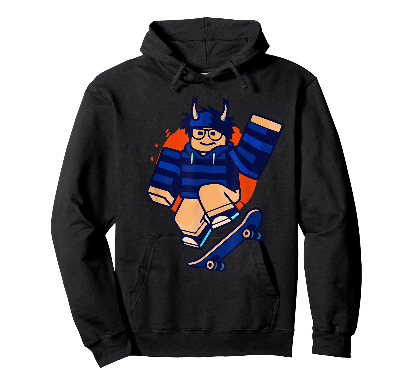 Blox Noob Skater Funny Meme Gamer Skateboarding T-Shirt