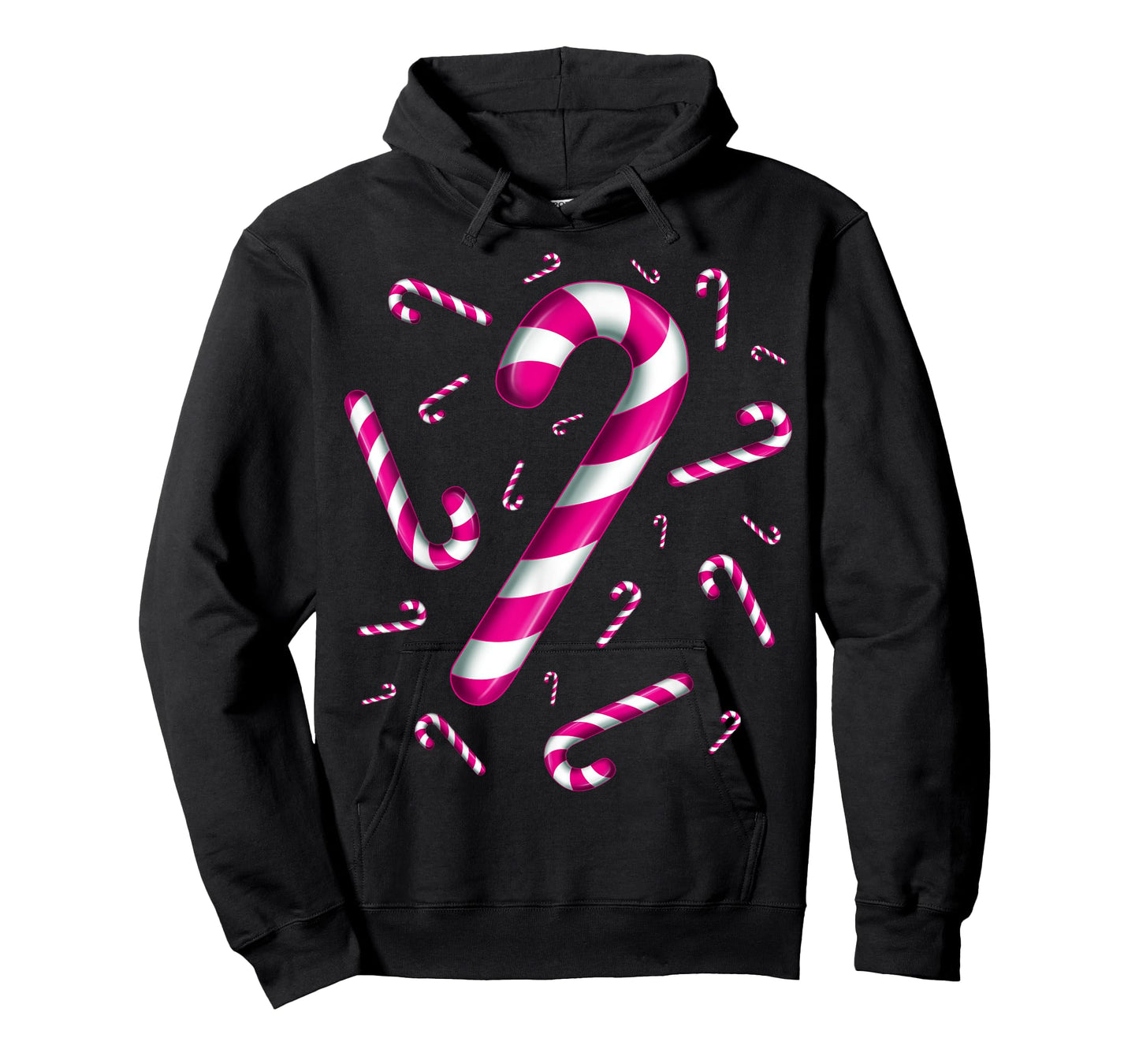 Candy Cane Christmas Crew Santa Pink for Women Kids Girls T-Shirt