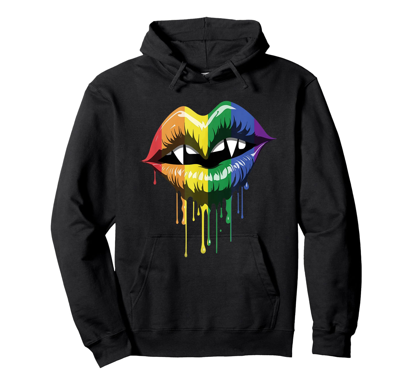 Vampire Fangs Gay Pride Spooky Halloween LGBT T-Shirt