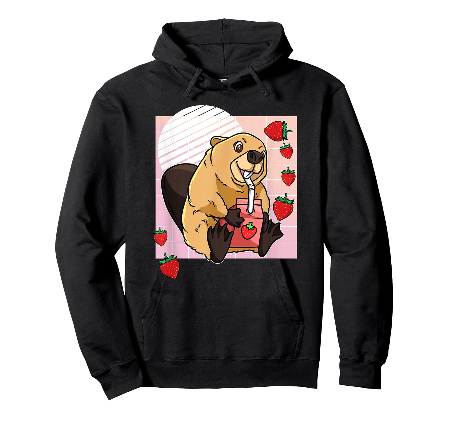 Kawaii Beaver Strawberry Milk 90's Vaporwave T-Shirt