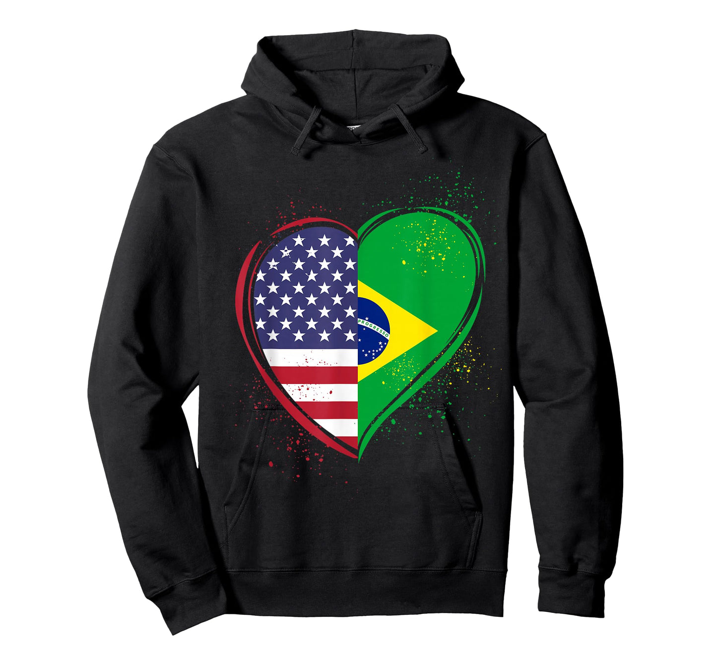 Half Brazilian Half American USA Brazil Culture Patriot Flag T-Shirt