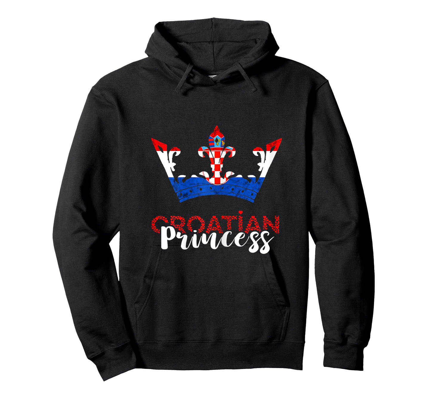 Croatian Princess Crown Croatia Croatian Flag Croatian Pride T-Shirt
