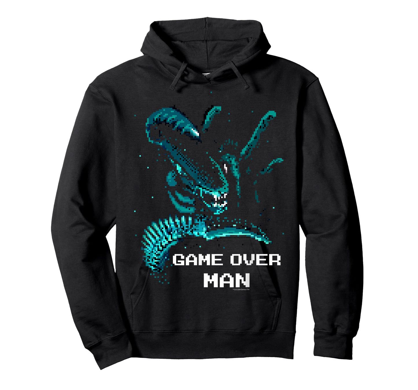 Aliens Iconic Xenomorph Game Over Man Pixelated Style Logo T-Shirt